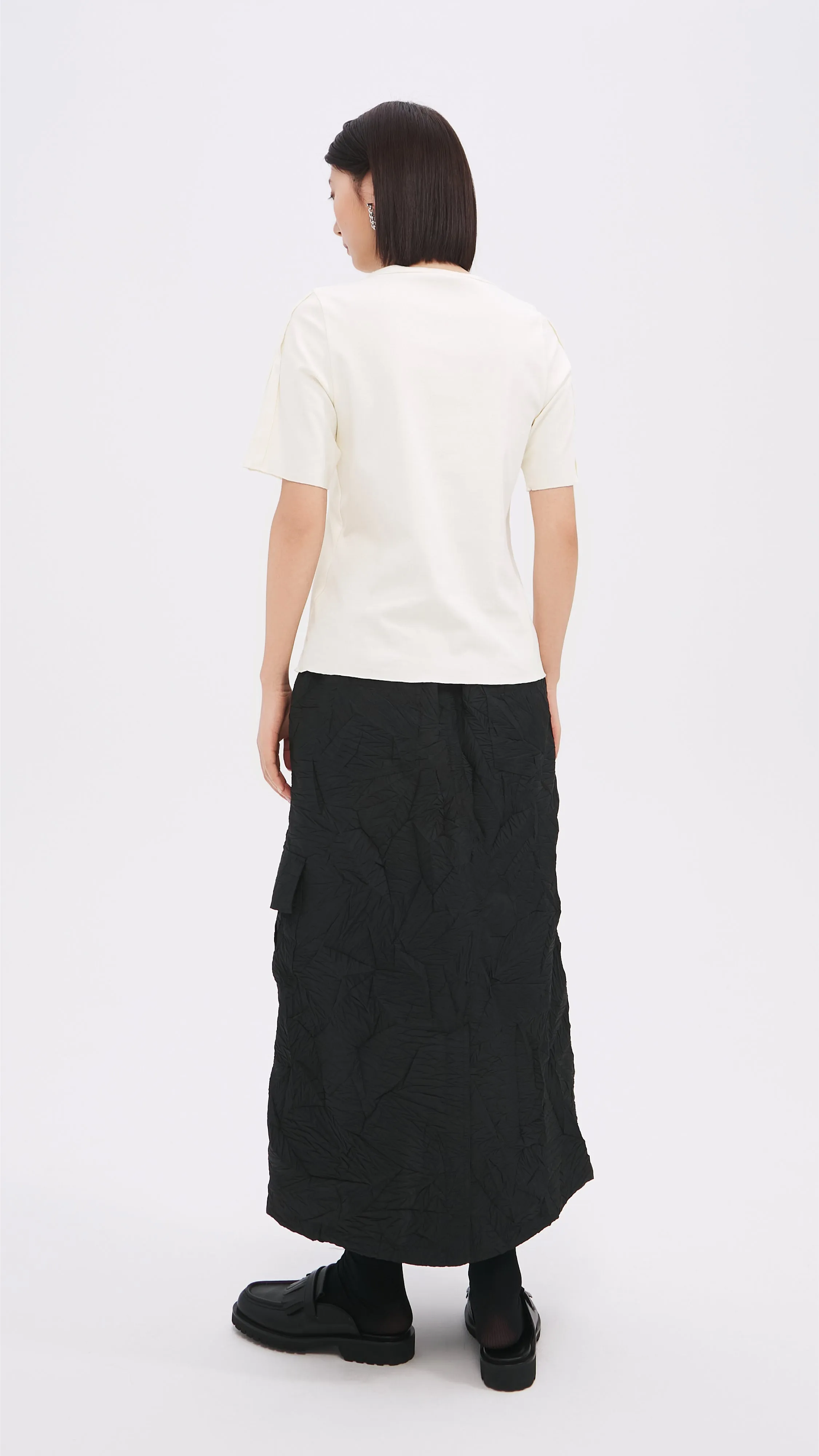 Distort Pleated Military Skirt