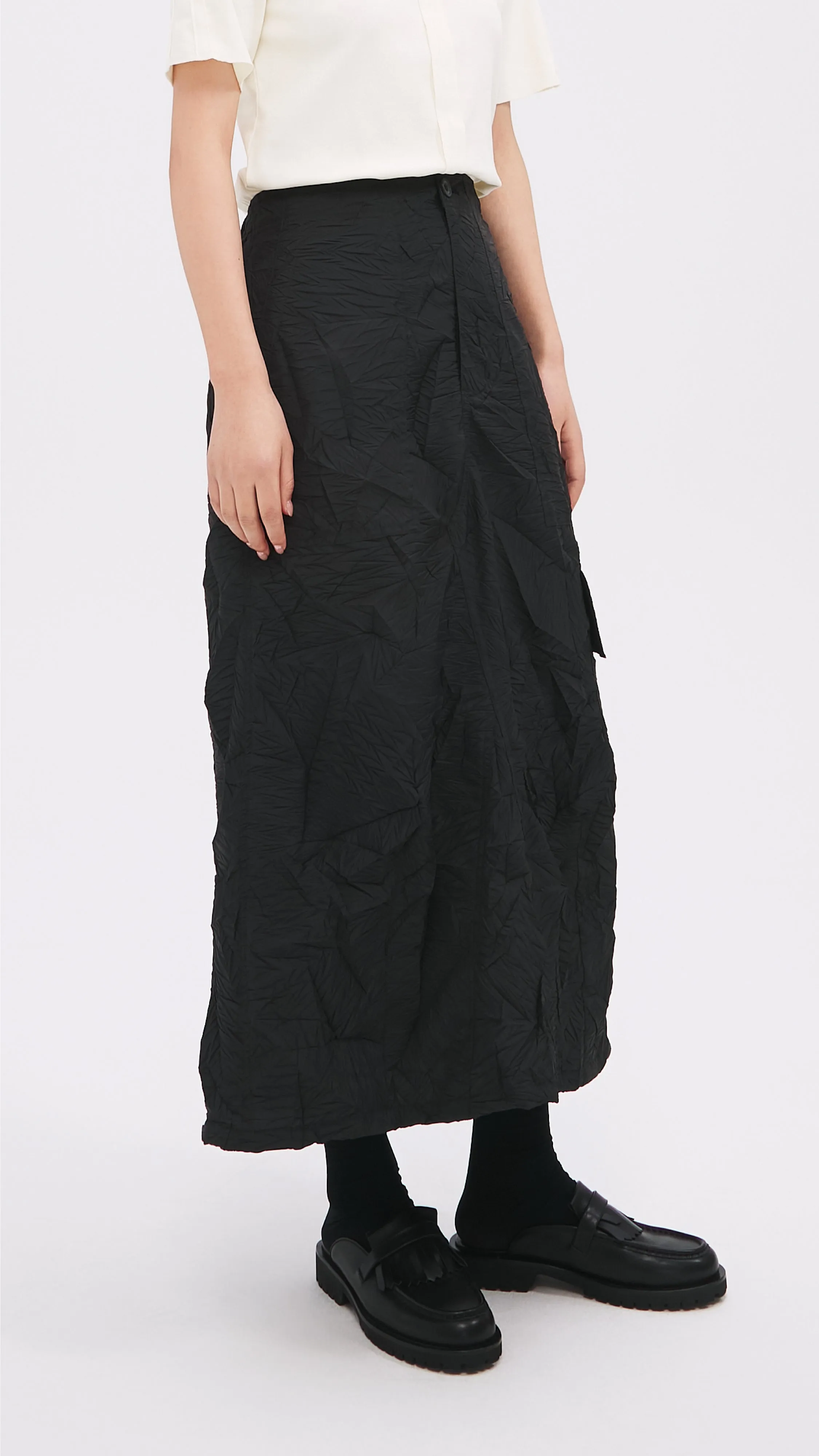 Distort Pleated Military Skirt