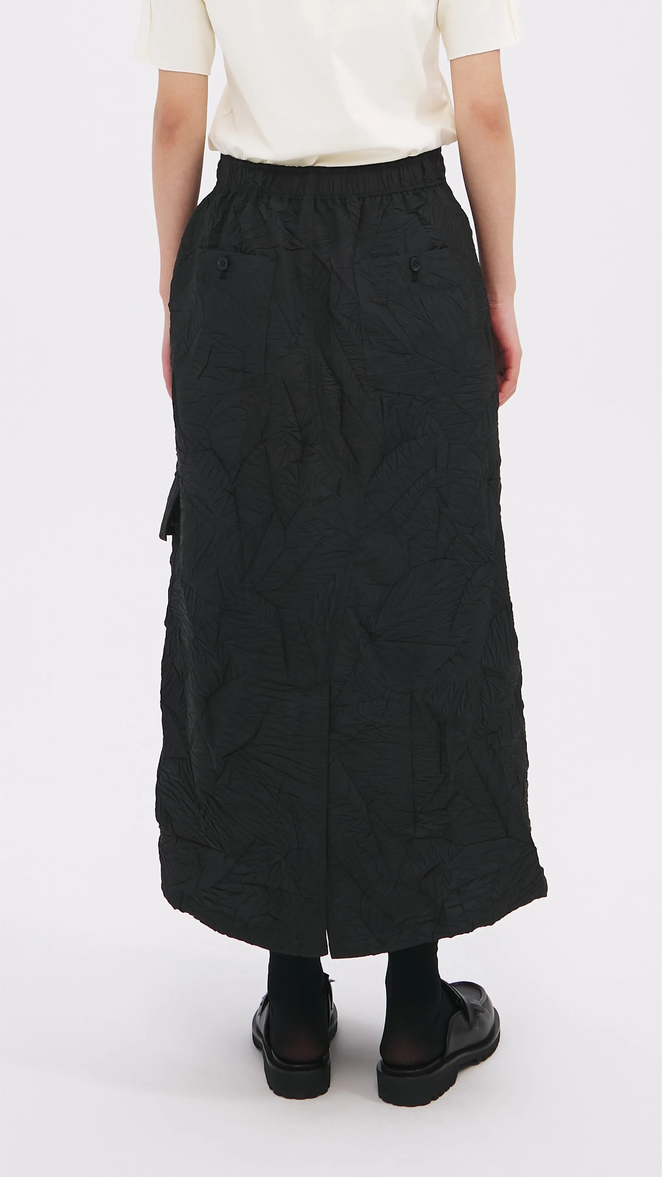 Distort Pleated Military Skirt