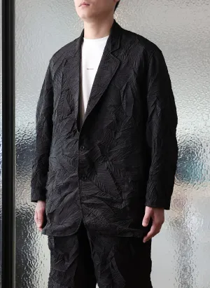 Distort Pleats Polyester Soft Single Breasted Blazer