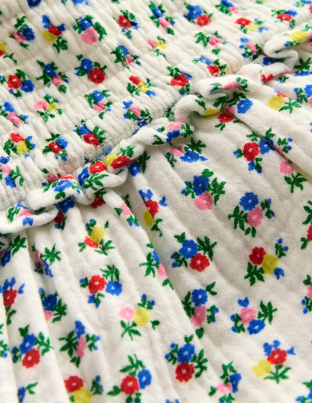 Double Cloth Dress-Soft Ivory Ditsy