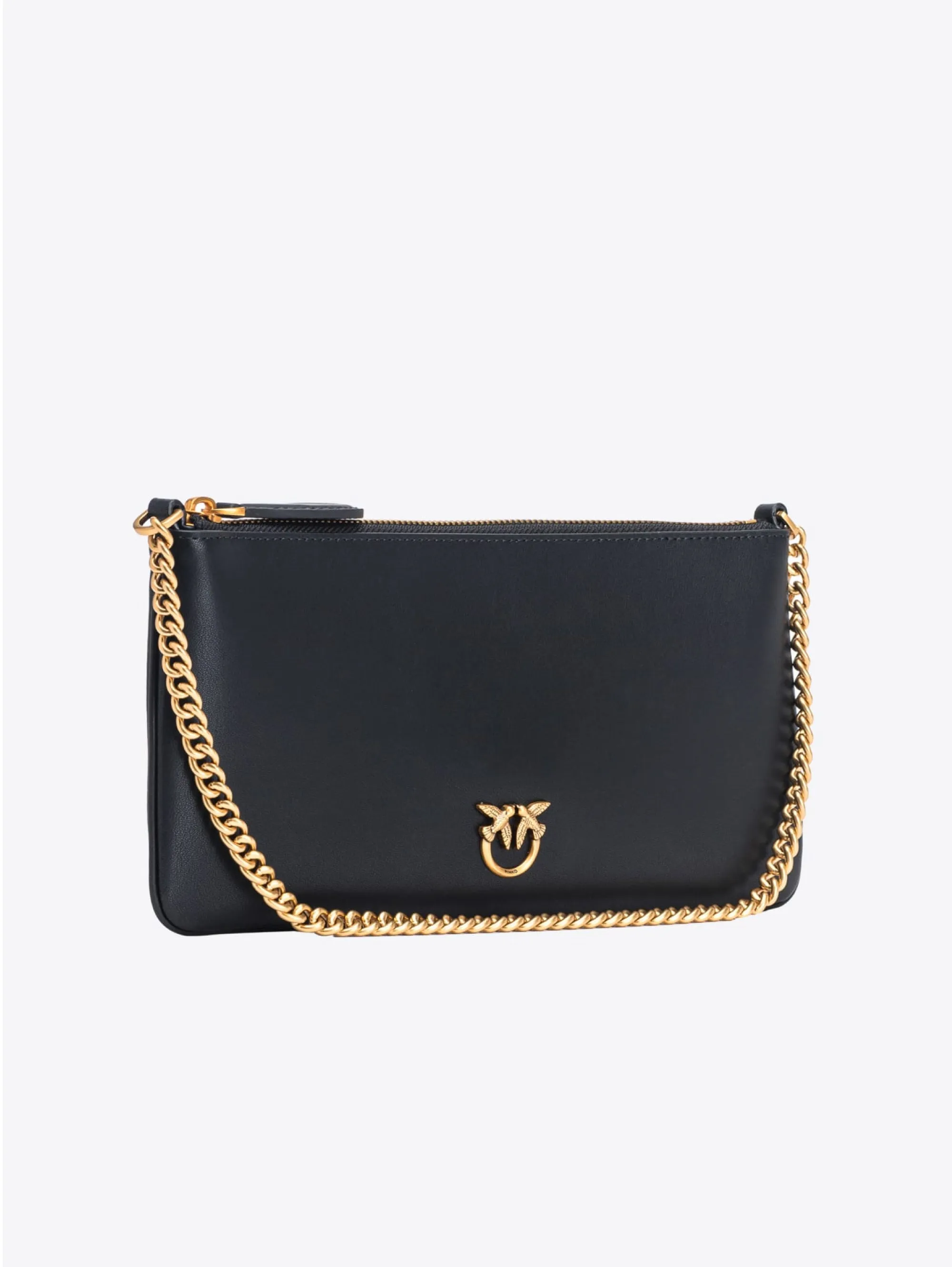 Extended Flat Black Crossbody Bag