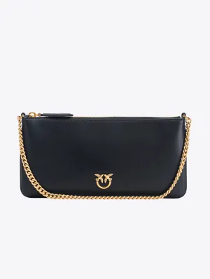Extended Flat Black Crossbody Bag
