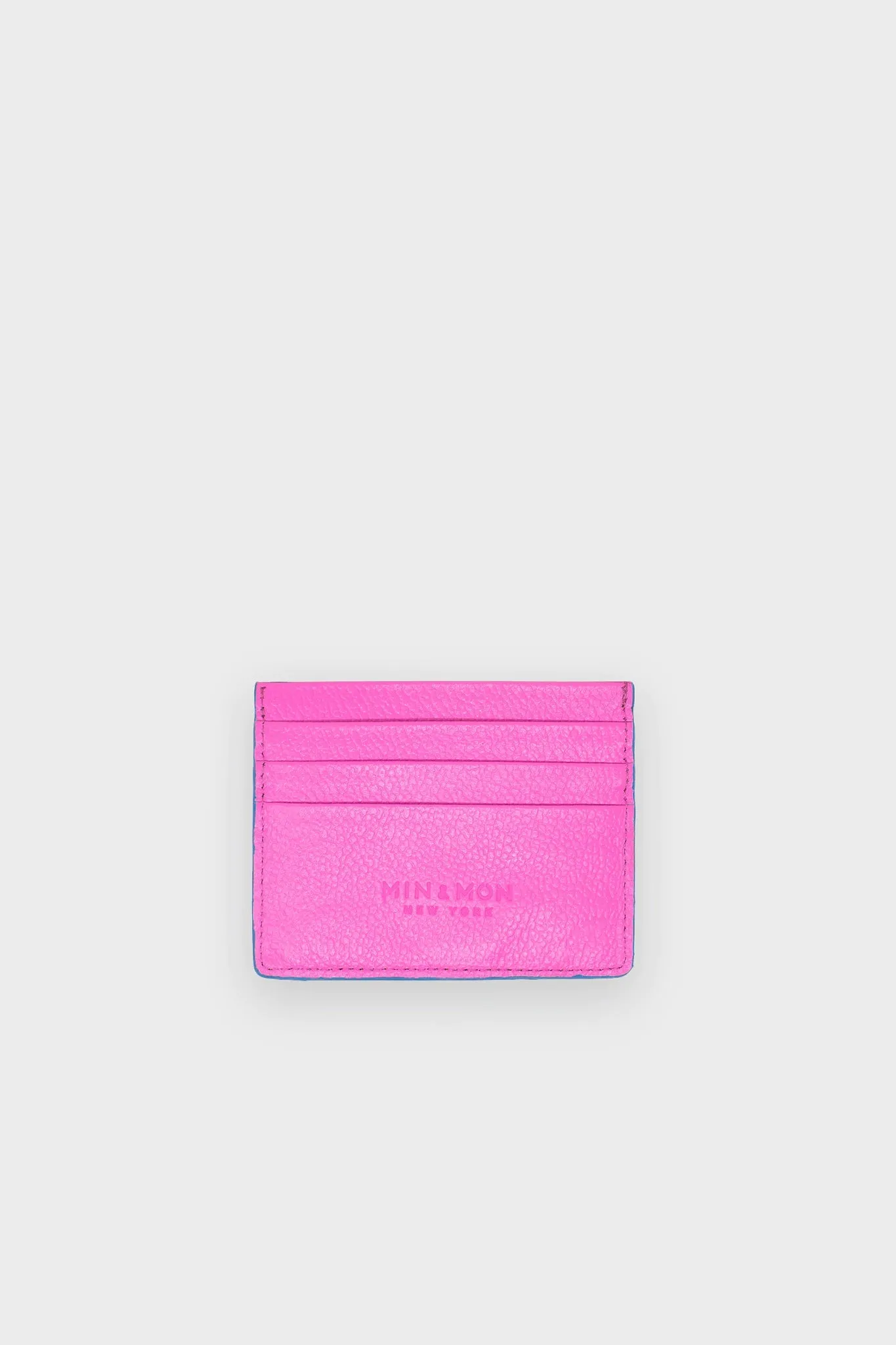 Filium Bubblegum Pink Leather Cardholder - All Over Eyes Embroidery