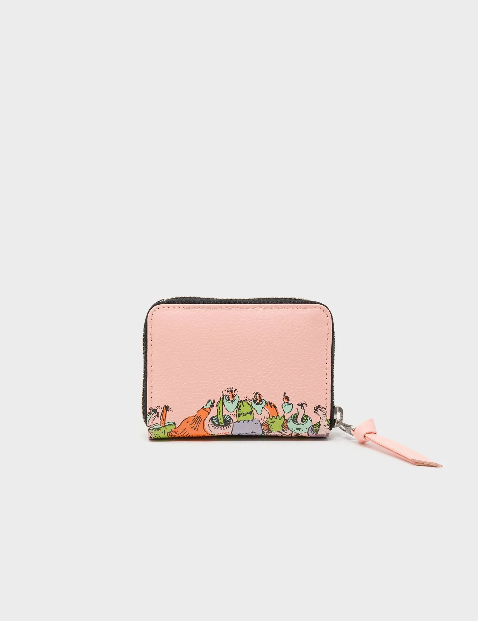 Frodo Rosa Quartz Leather Zip Around Wallet - Woodlands Print