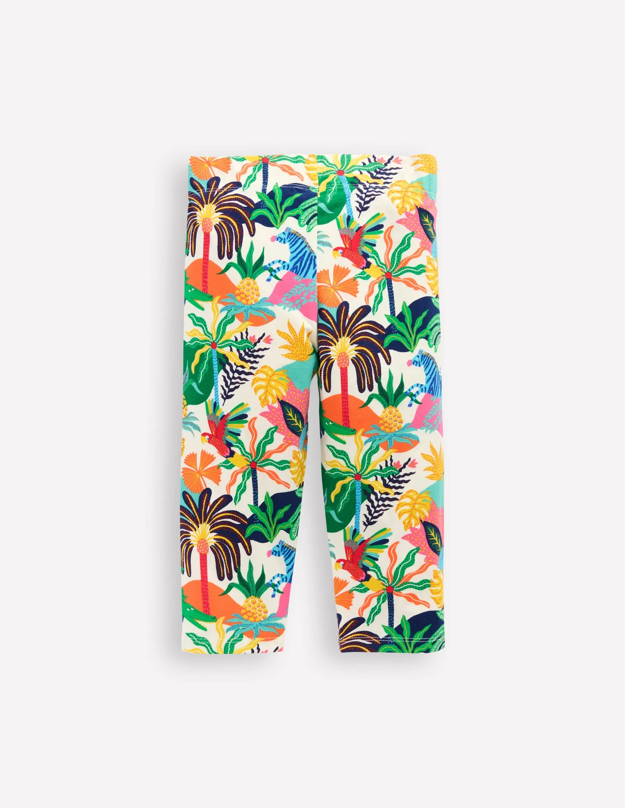 Fun Cropped Leggings-Soft Ivory Multi Jungle