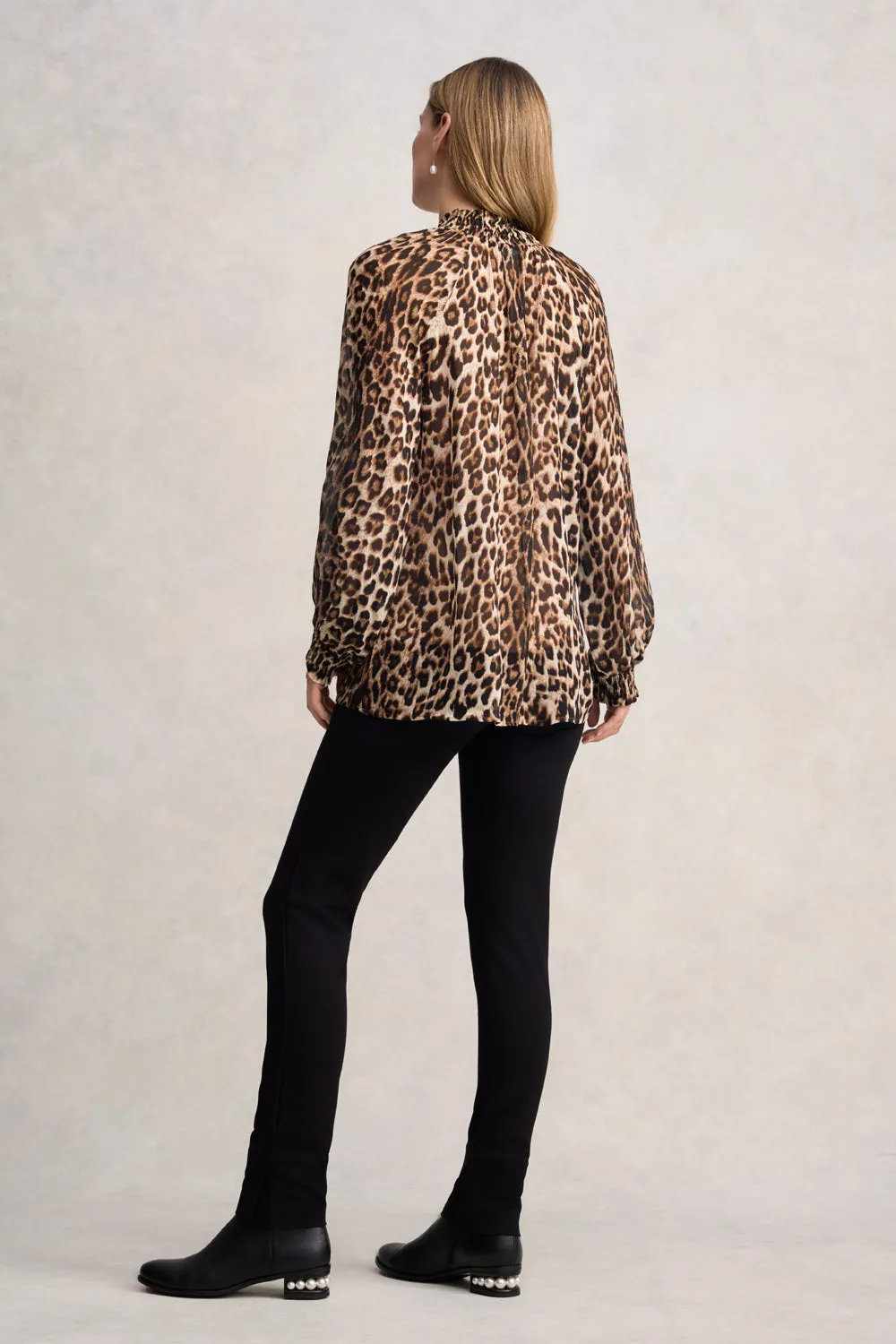 Georgette Blouse - Leopard Print