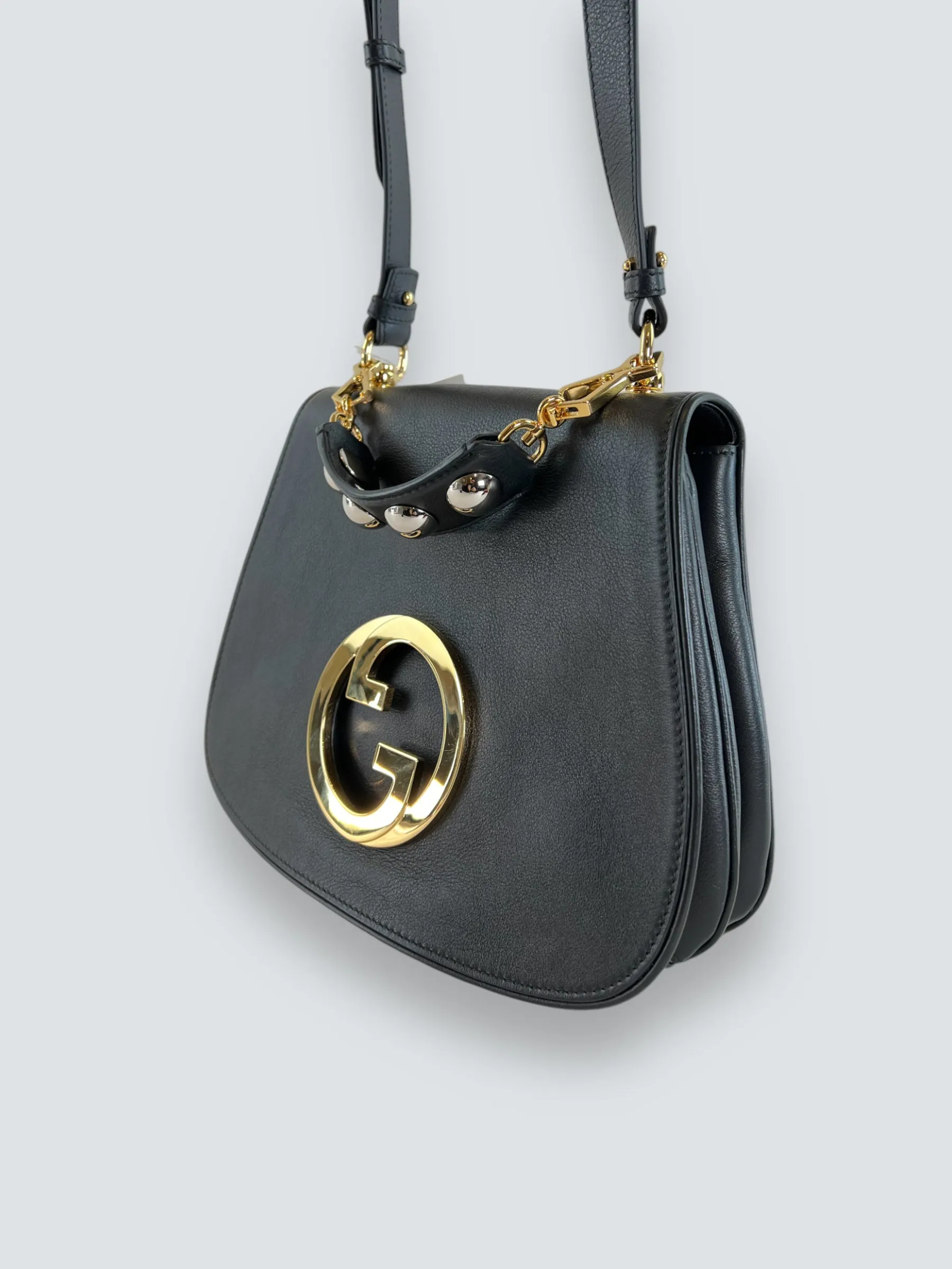 Gucci Black Leather Medium Blondie Crossbody