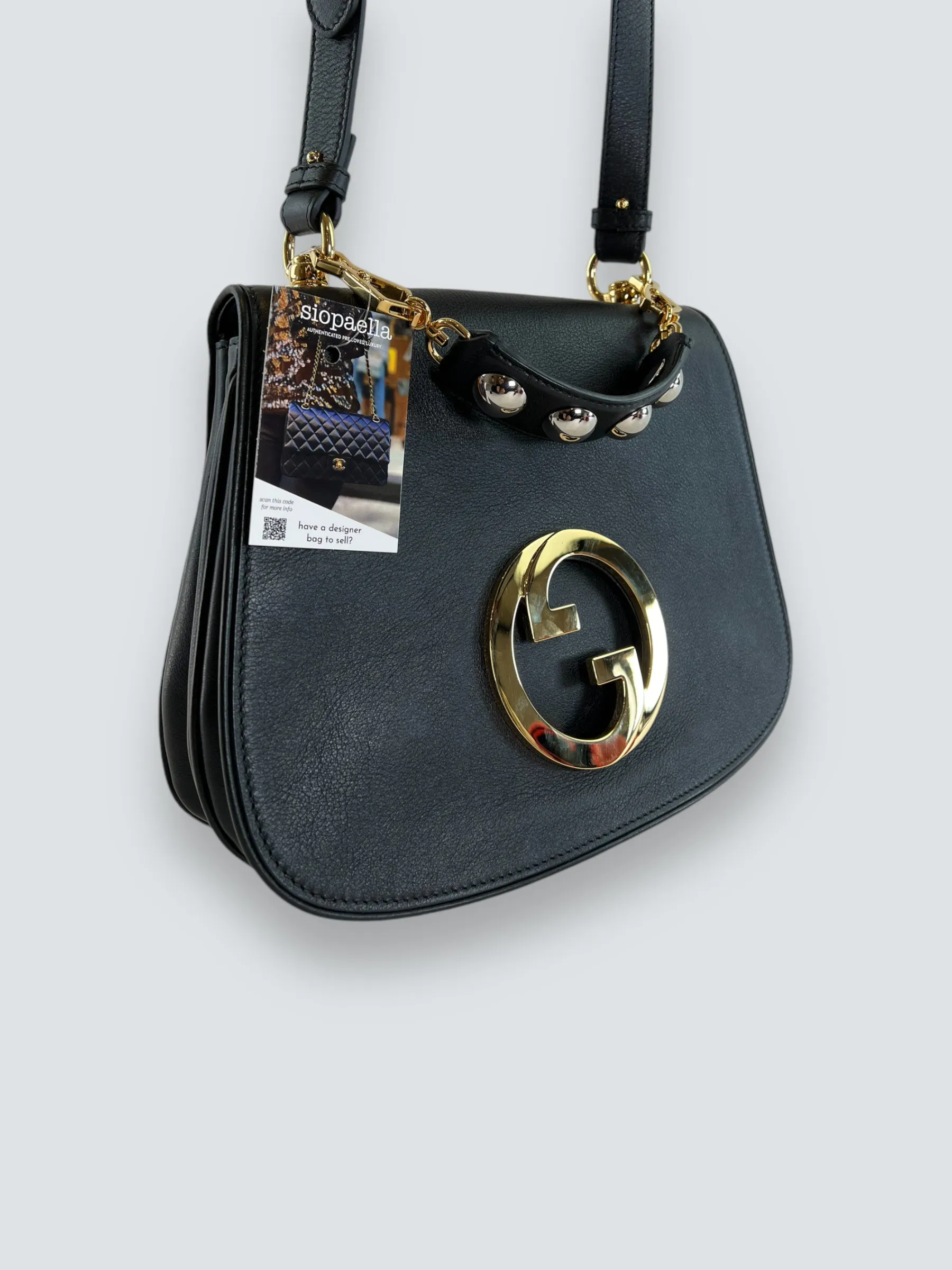 Gucci Black Leather Medium Blondie Crossbody