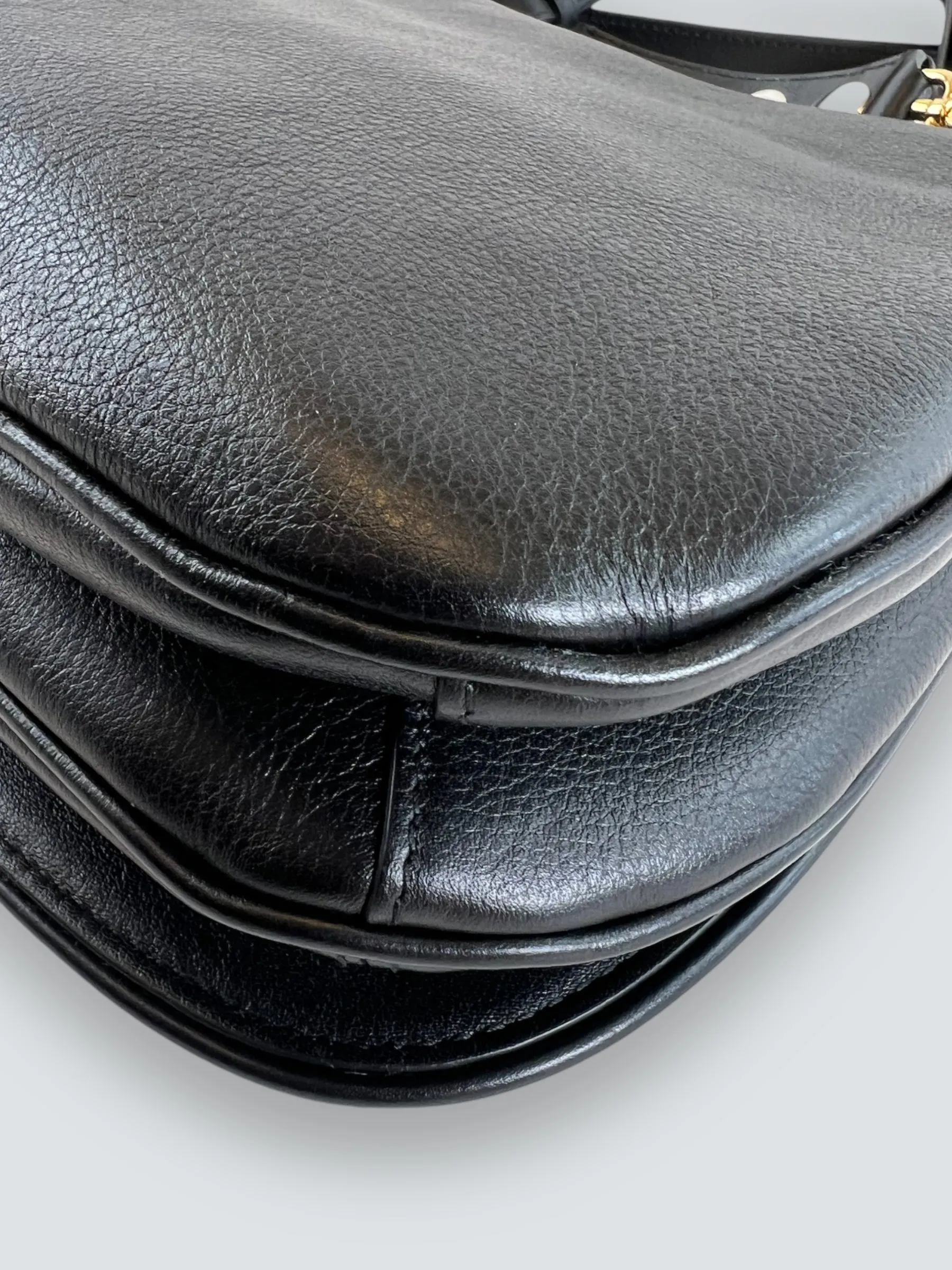 Gucci Black Leather Medium Blondie Crossbody