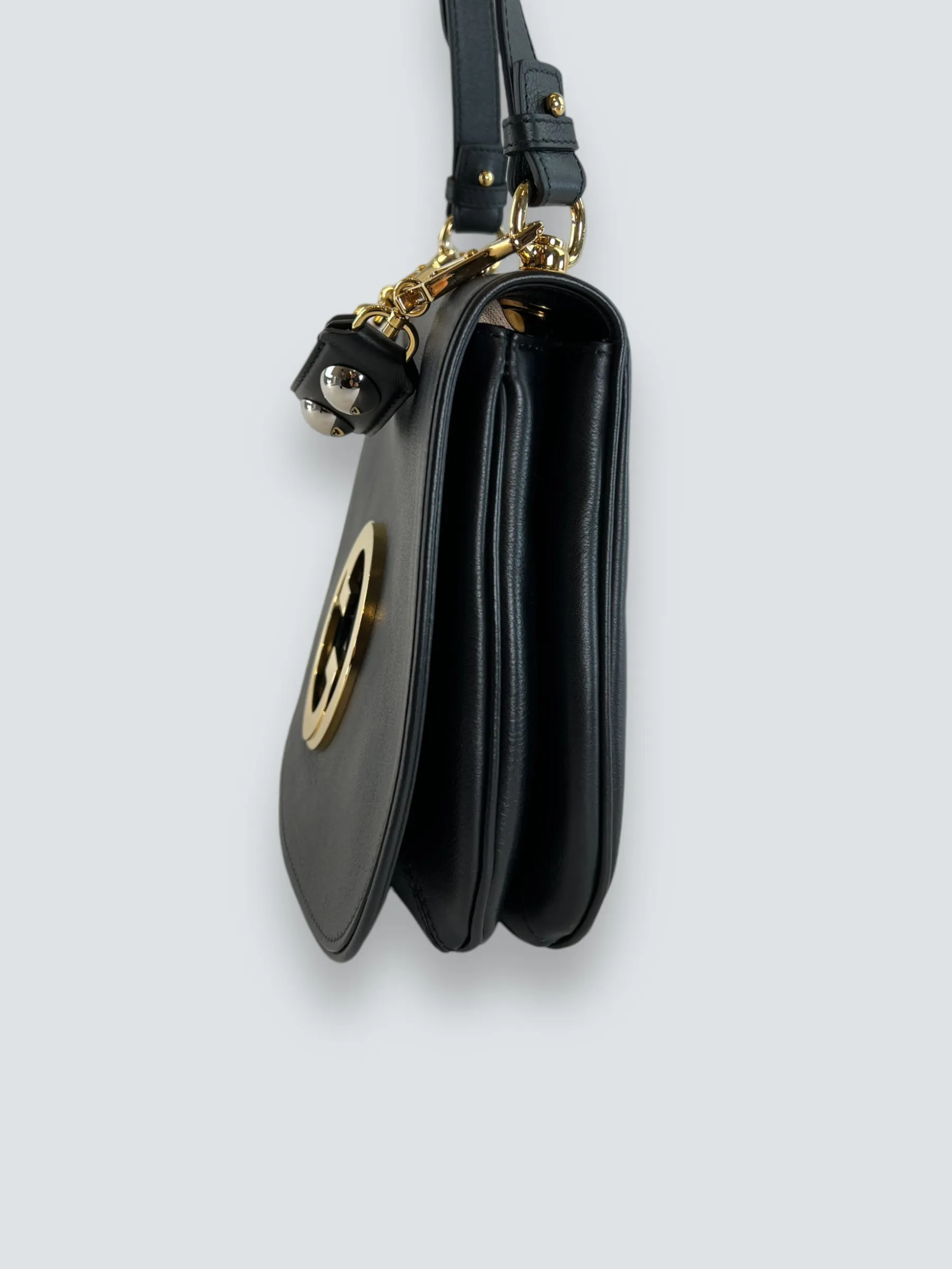 Gucci Black Leather Medium Blondie Crossbody