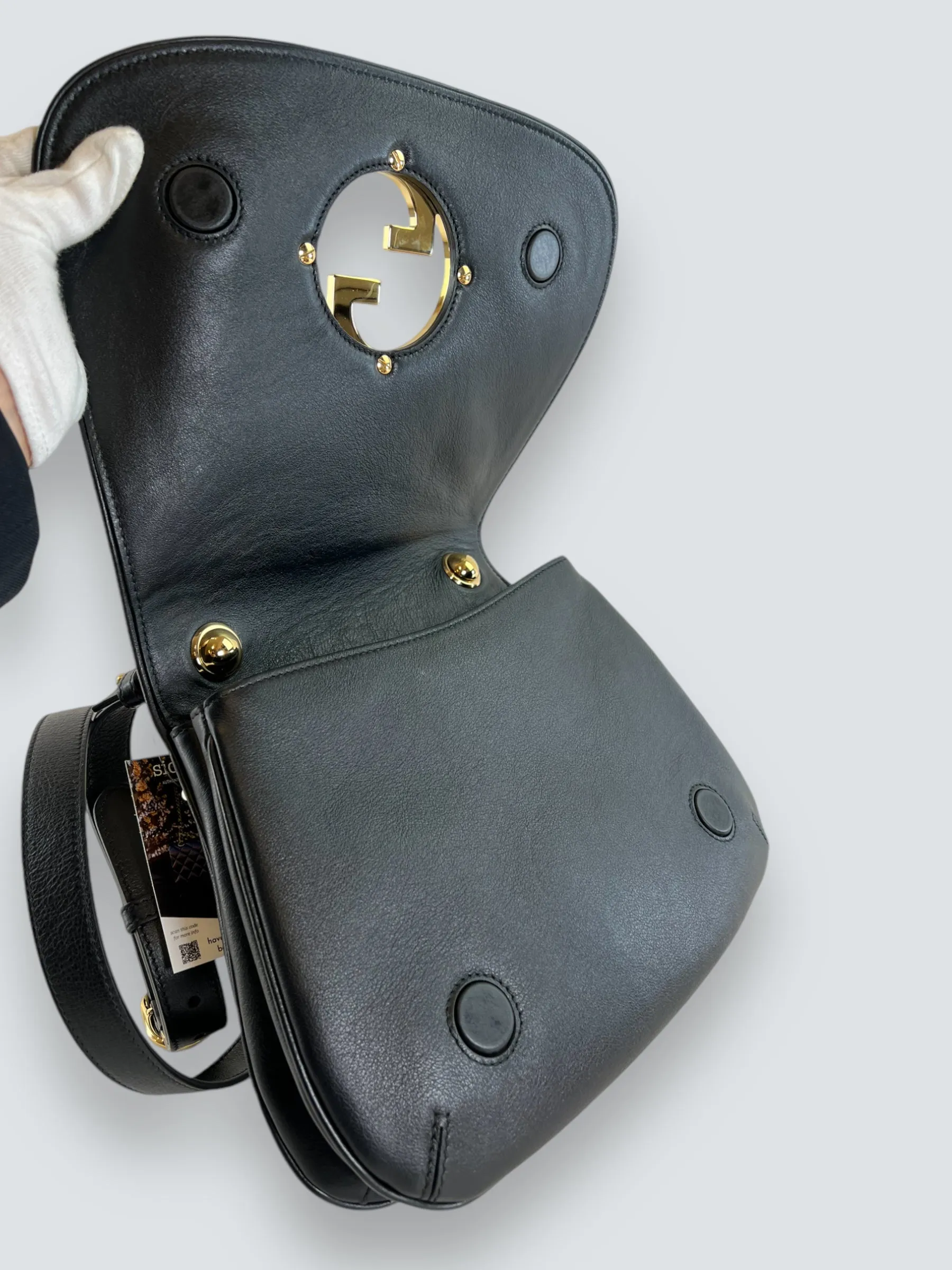 Gucci Black Leather Medium Blondie Crossbody