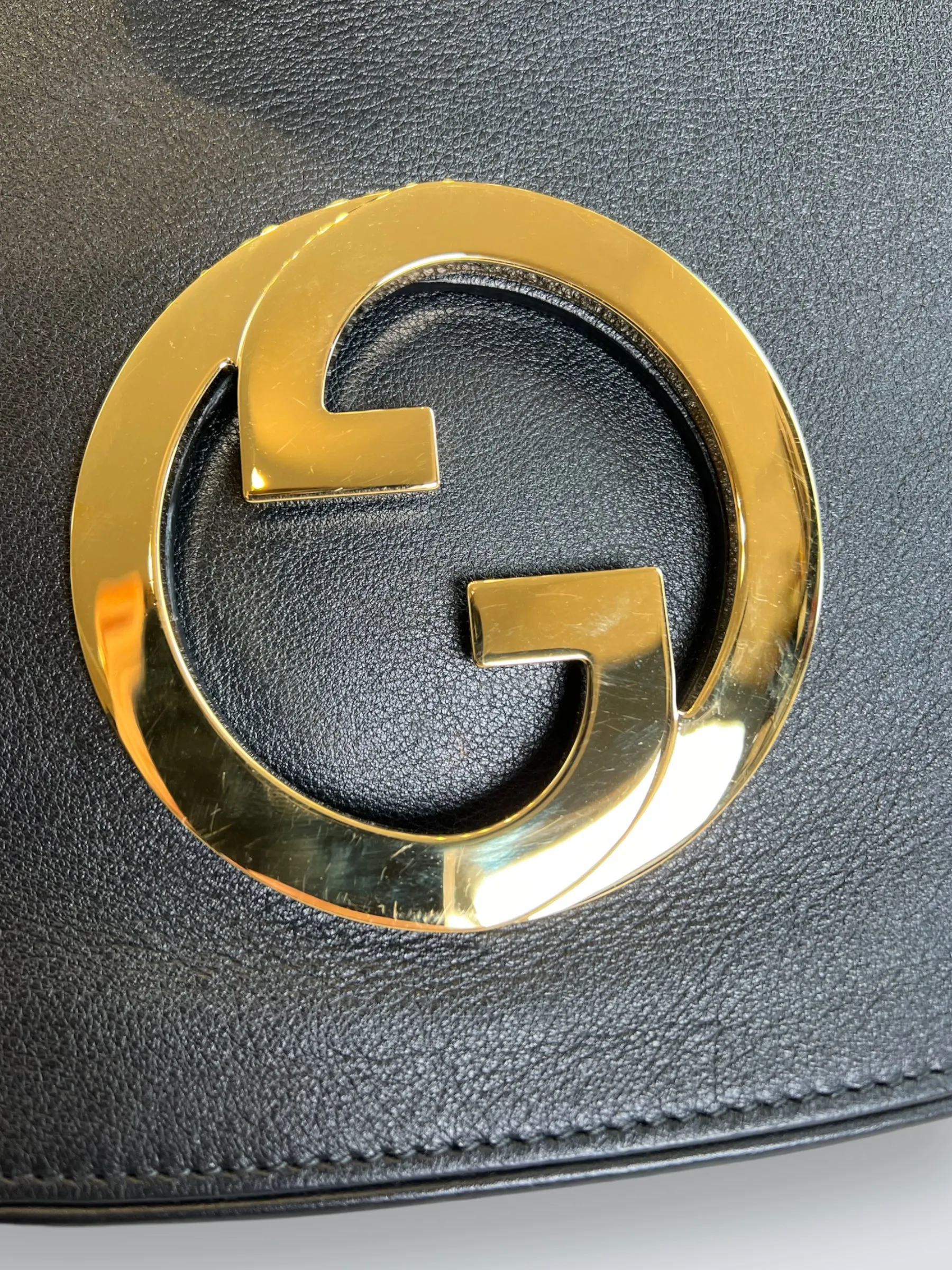Gucci Black Leather Medium Blondie Crossbody