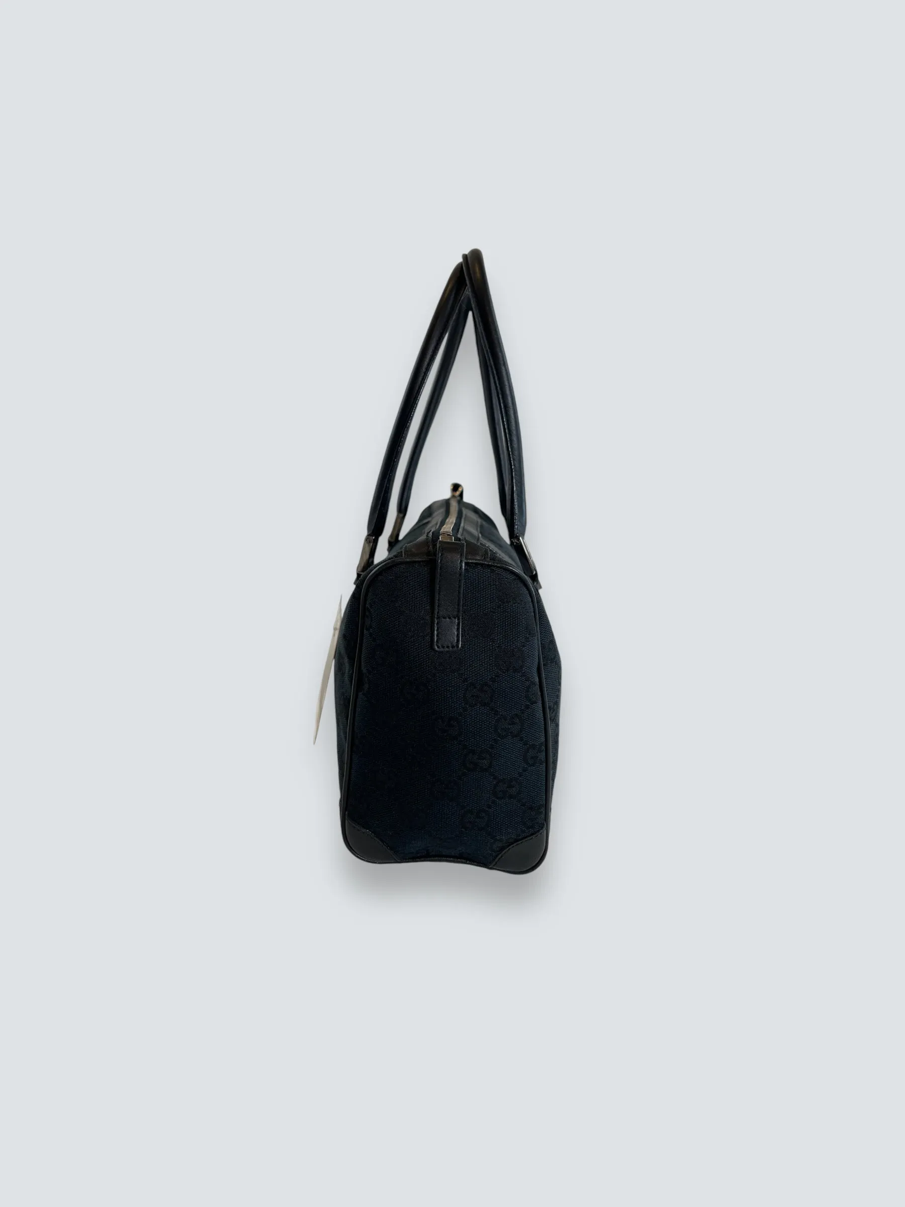 Gucci Black Monogram Canvas & Leather Tote