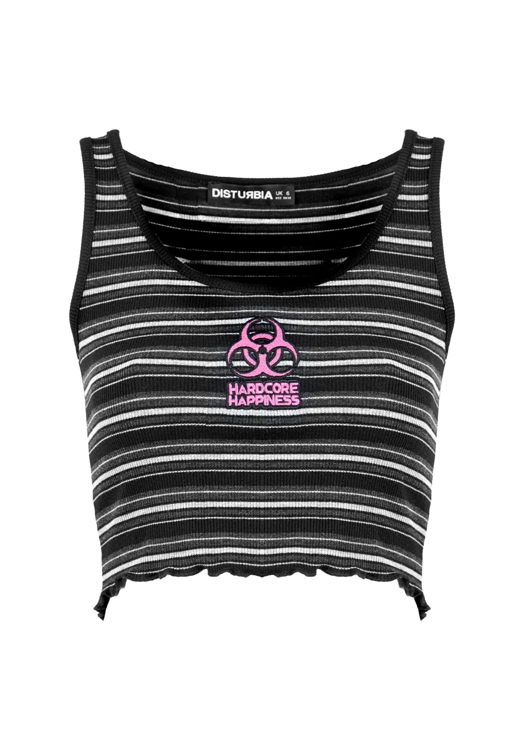 Hardcore Stripe Crop Vest