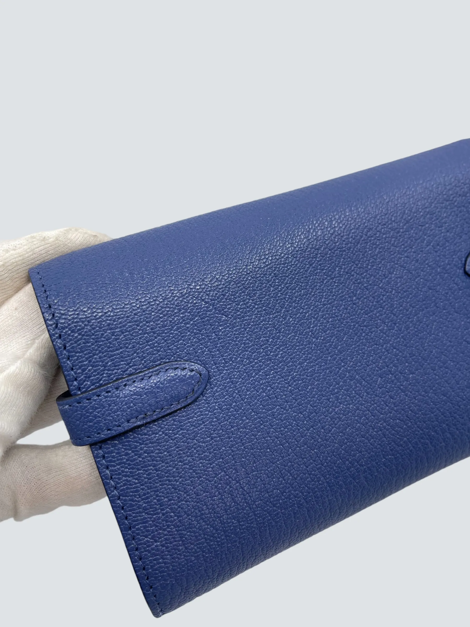 Hermès Blue Mysore Leather Kelly Wallet