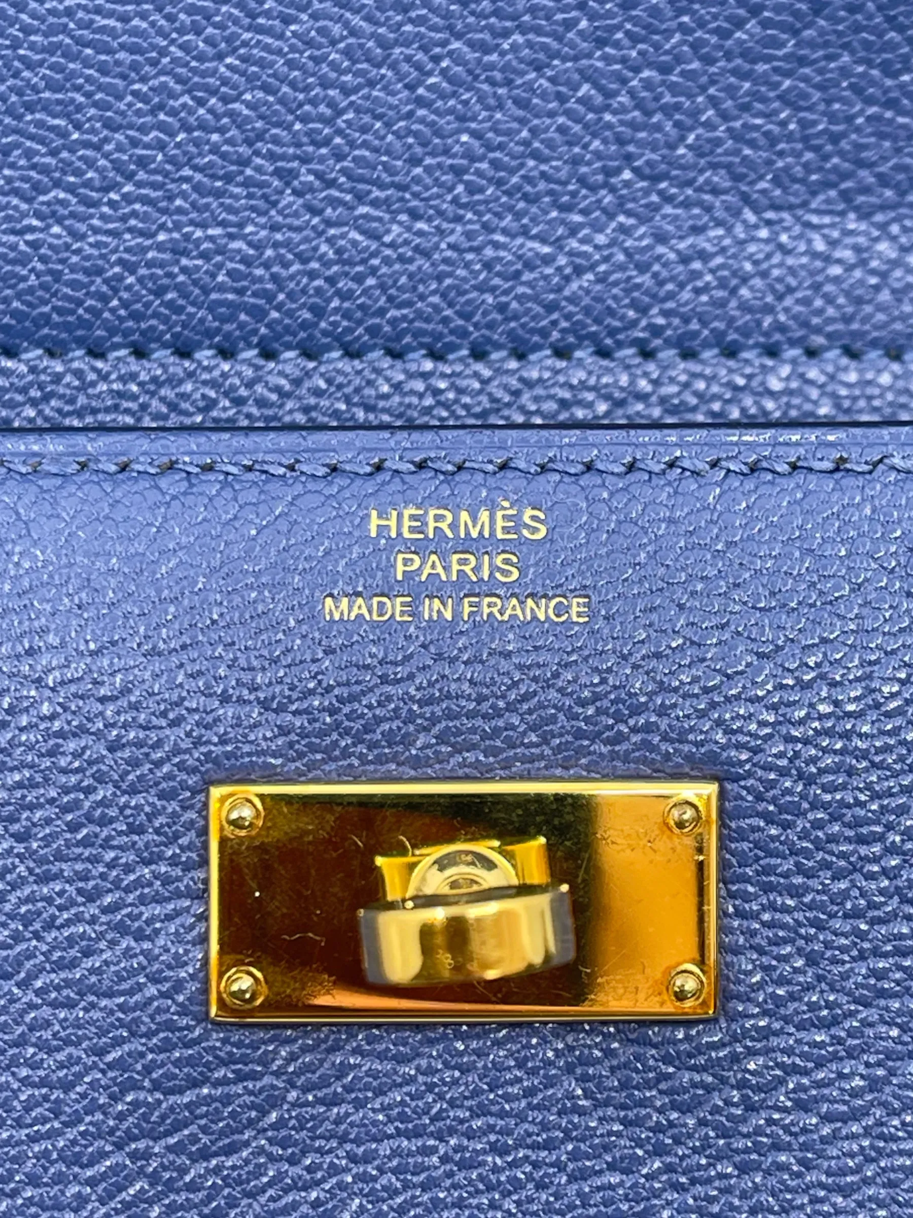 Hermès Blue Mysore Leather Kelly Wallet