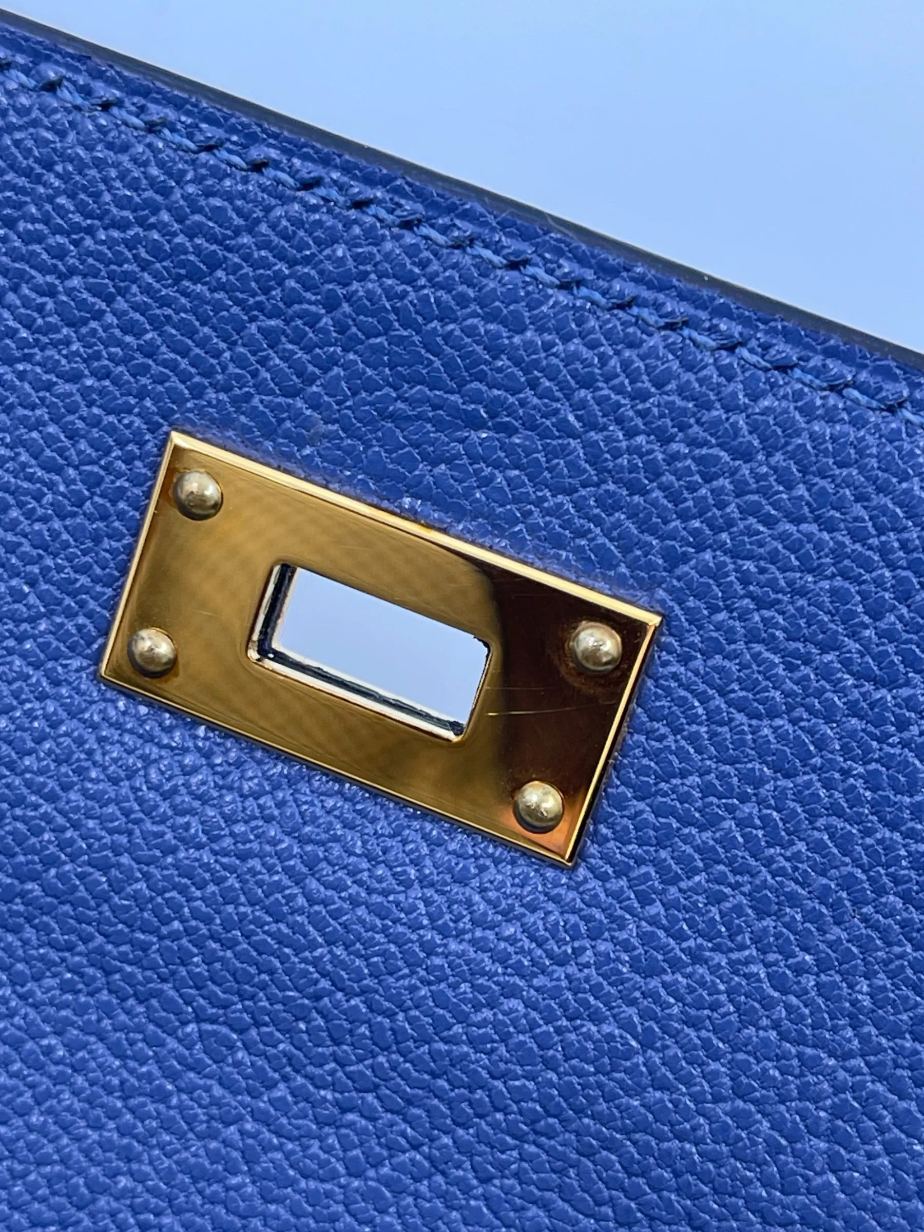 Hermès Blue Mysore Leather Kelly Wallet