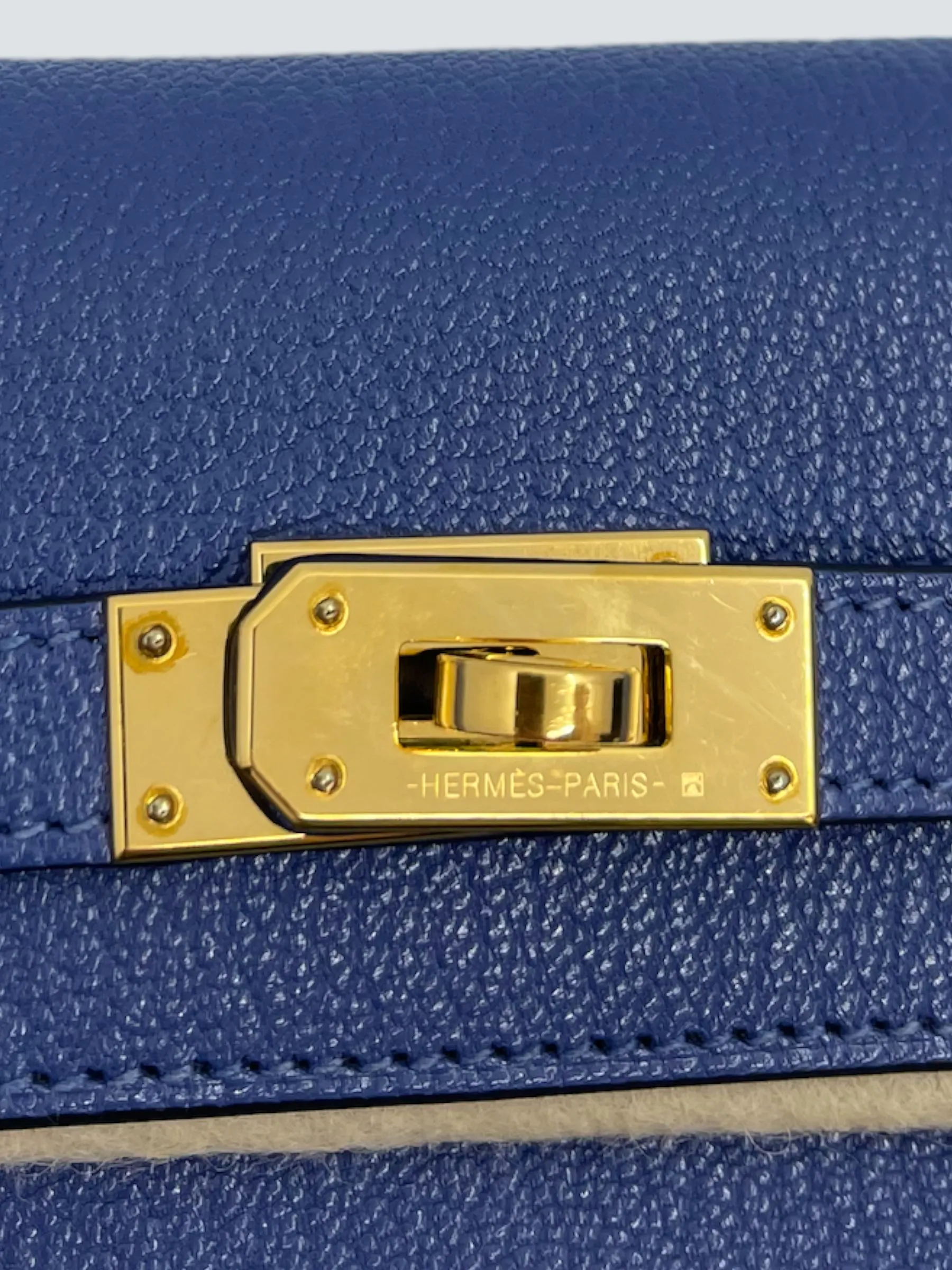 Hermès Blue Mysore Leather Kelly Wallet