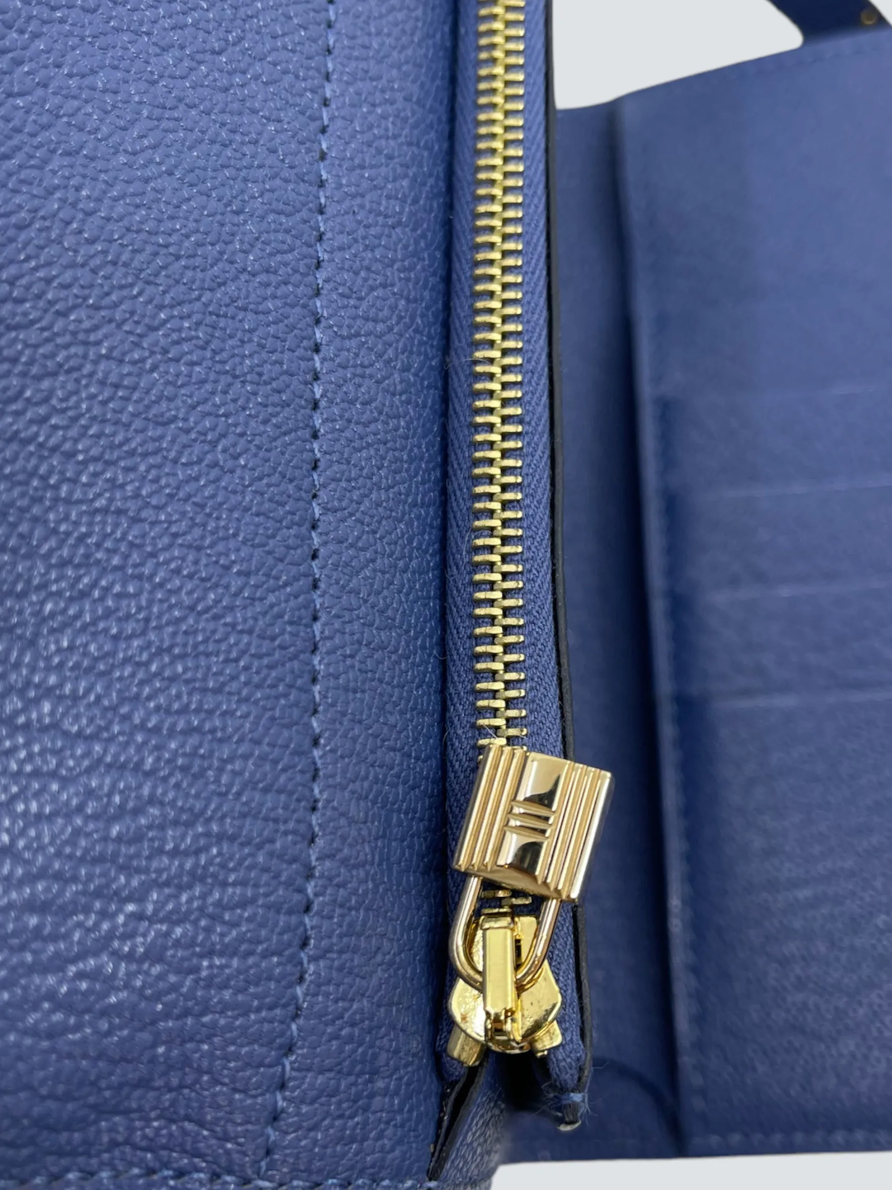 Hermès Blue Mysore Leather Kelly Wallet