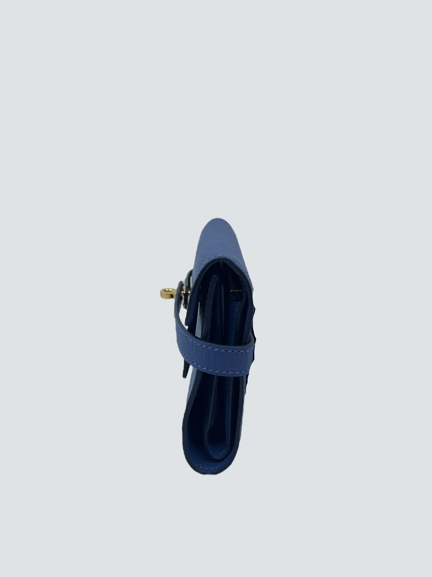 Hermès Blue Mysore Leather Kelly Wallet