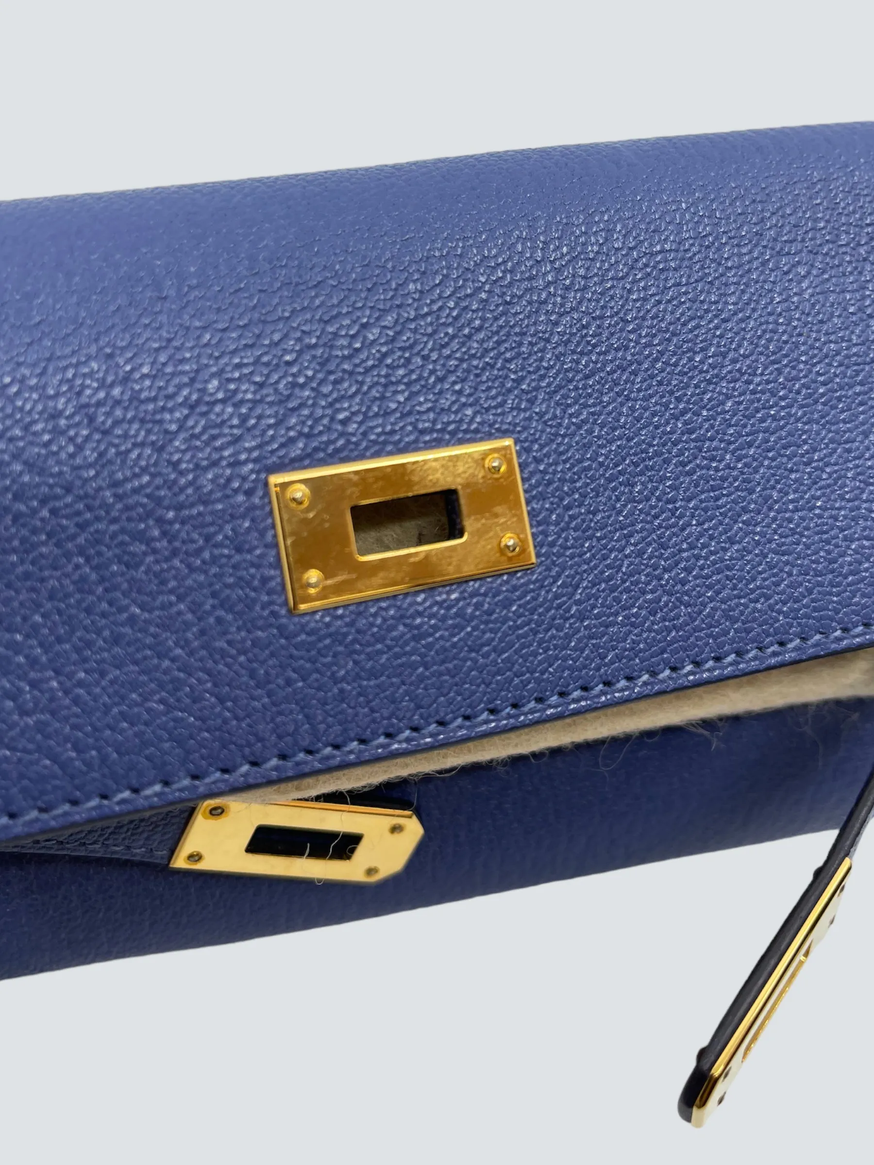 Hermès Blue Mysore Leather Kelly Wallet