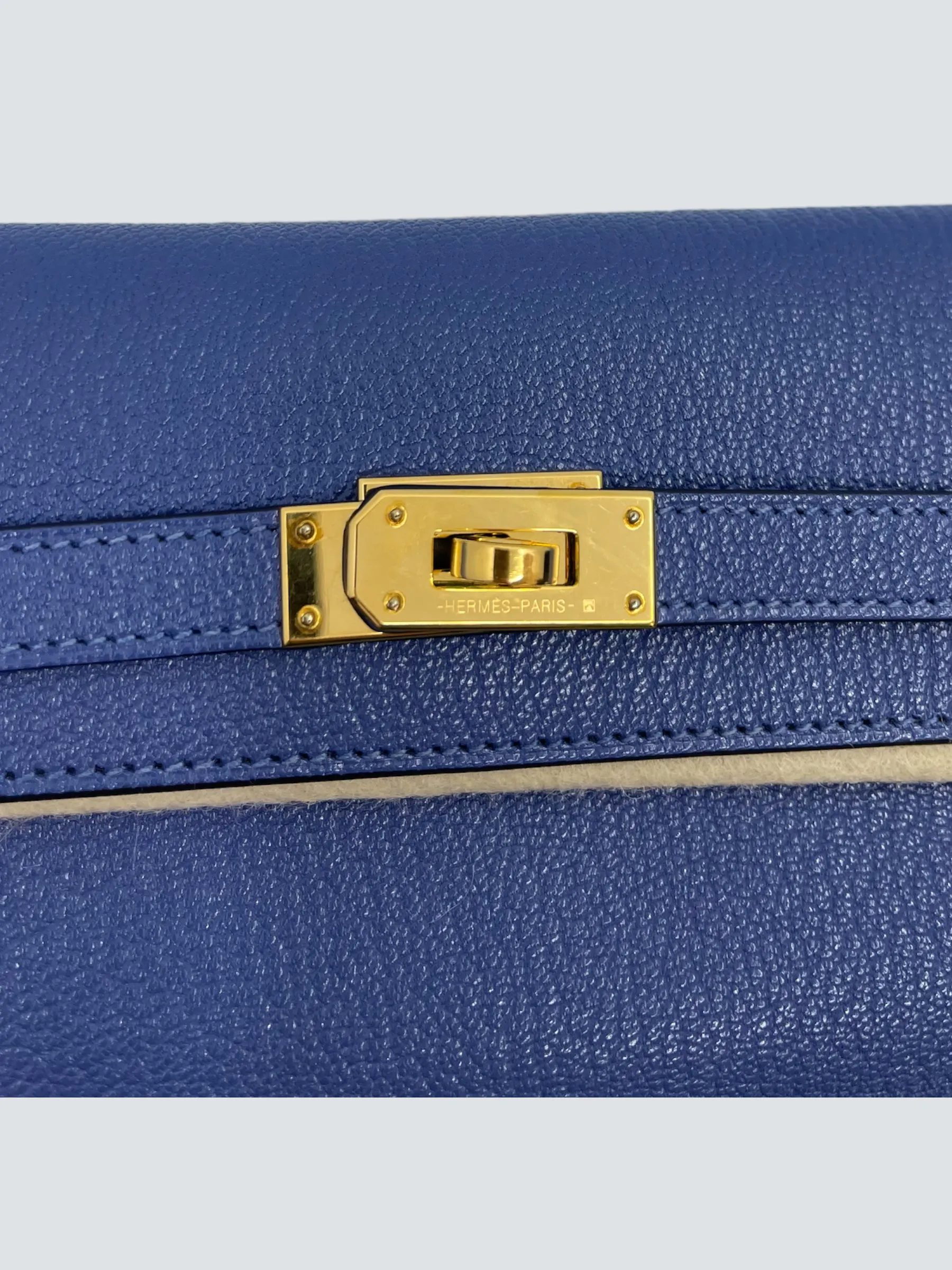 Hermès Blue Mysore Leather Kelly Wallet
