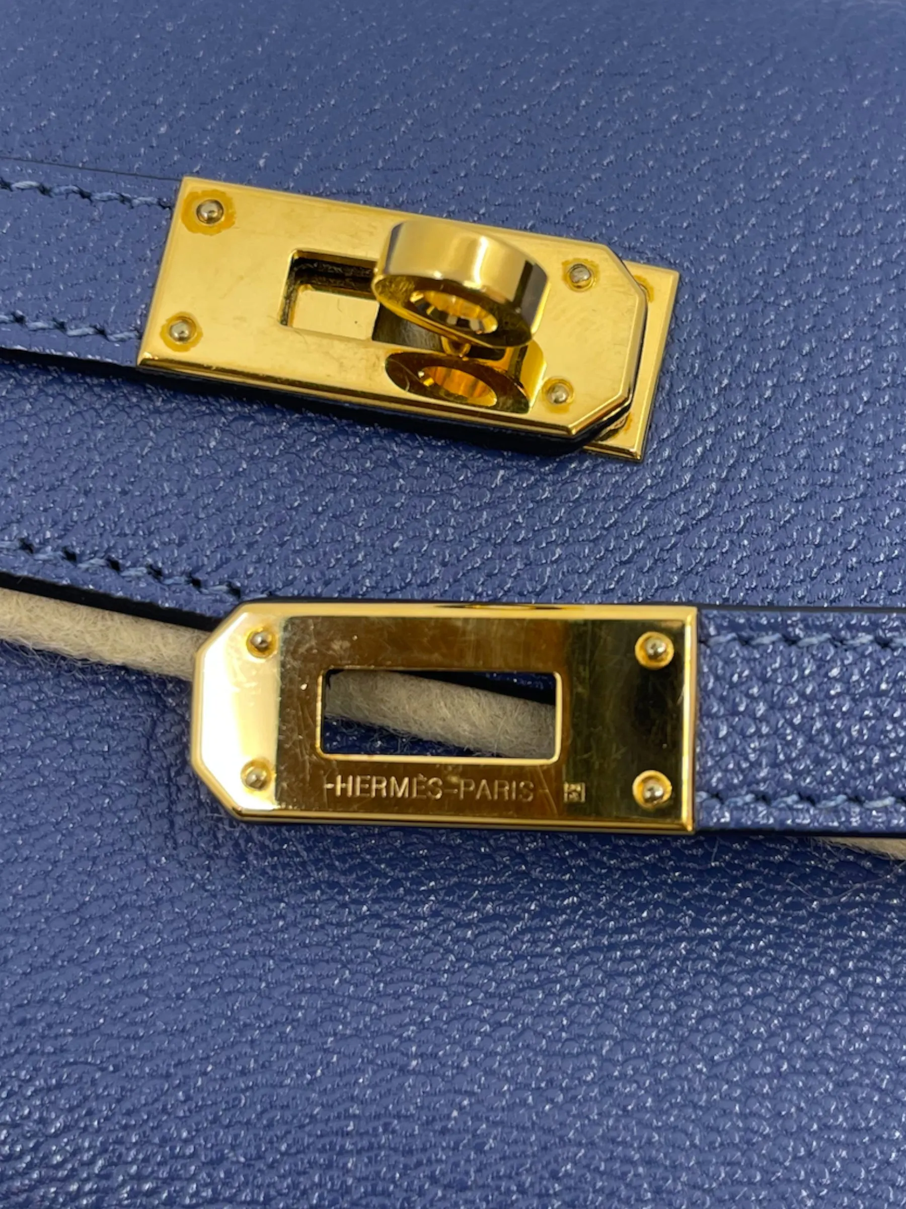 Hermès Blue Mysore Leather Kelly Wallet
