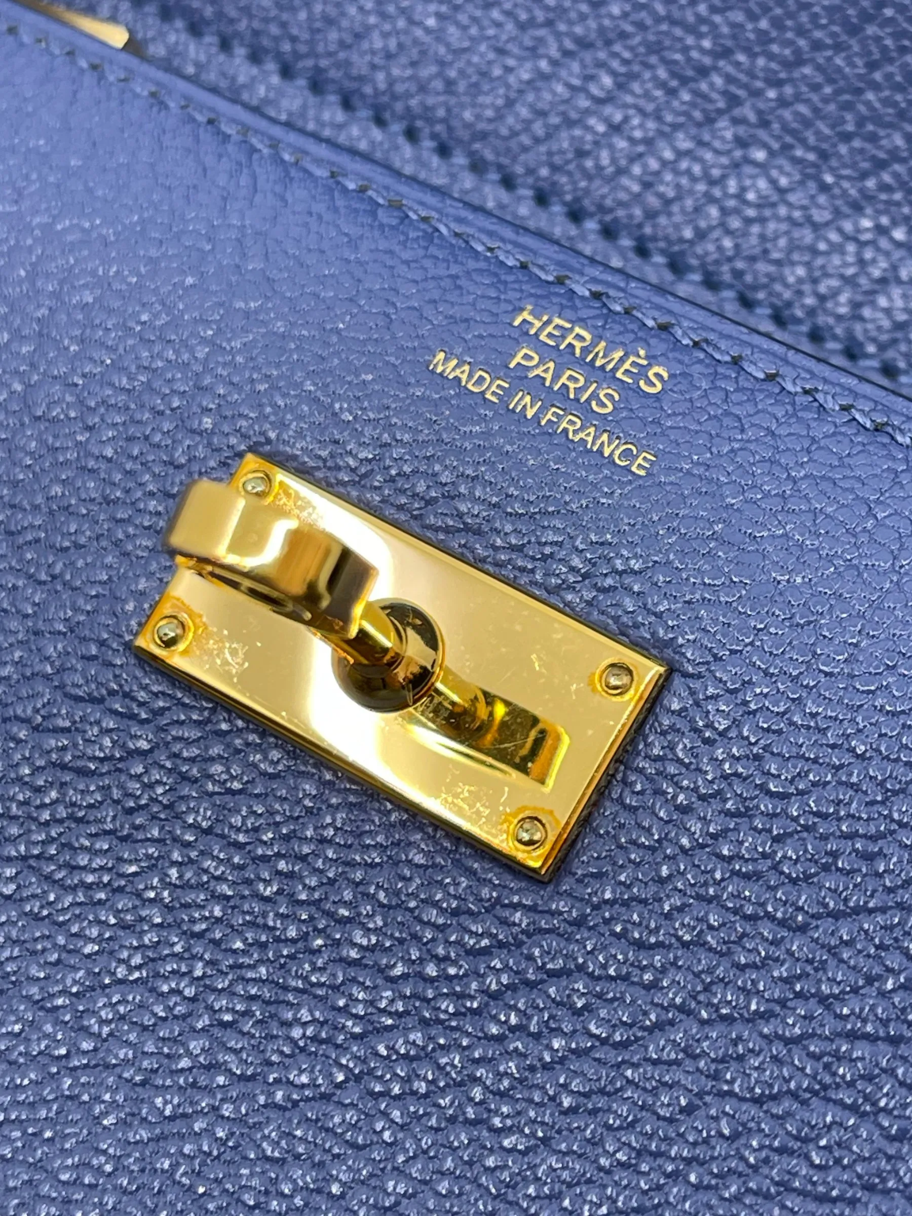 Hermès Blue Mysore Leather Kelly Wallet