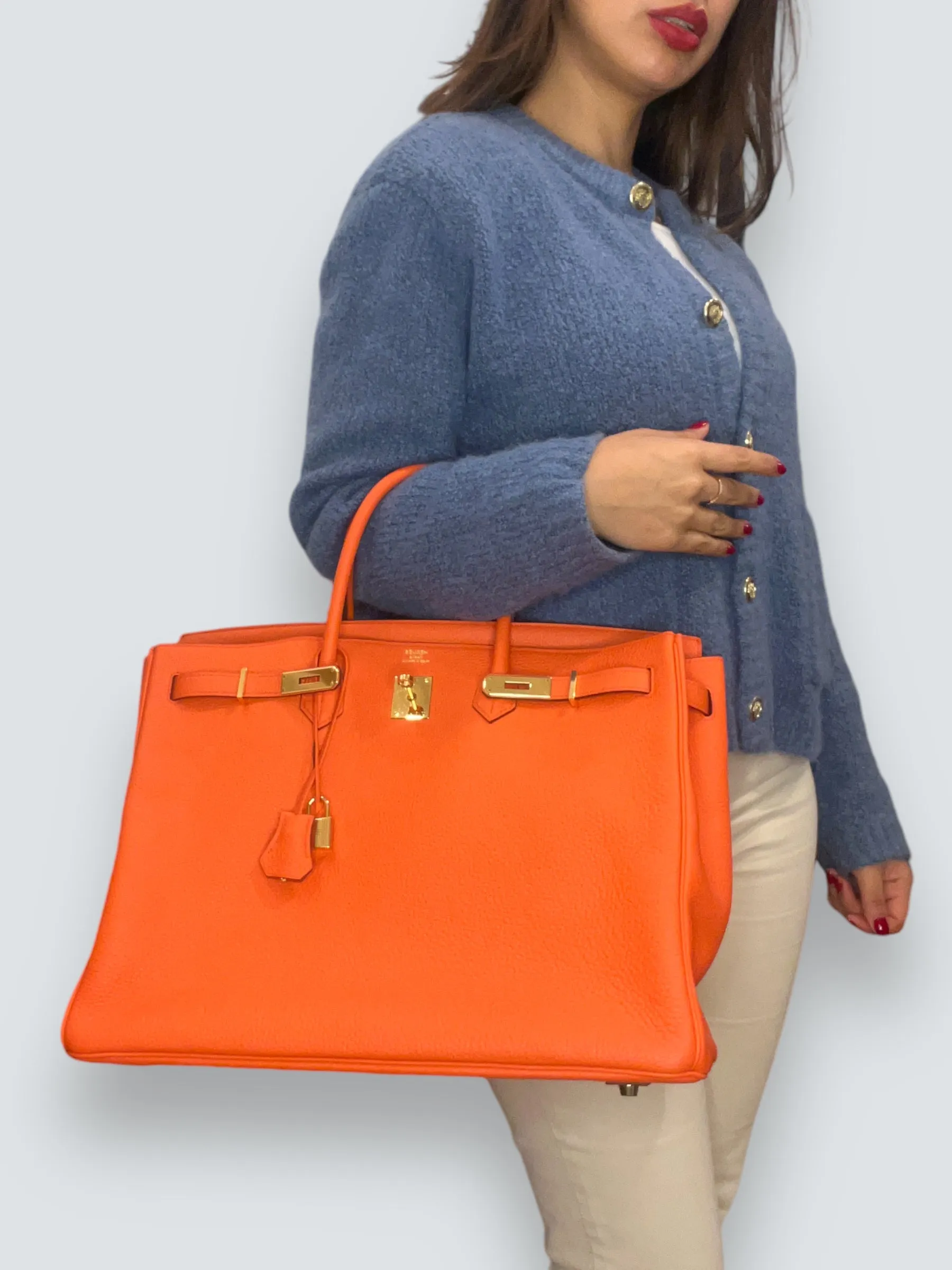 Hermès Classic Orange Togo Leather Birkin 40