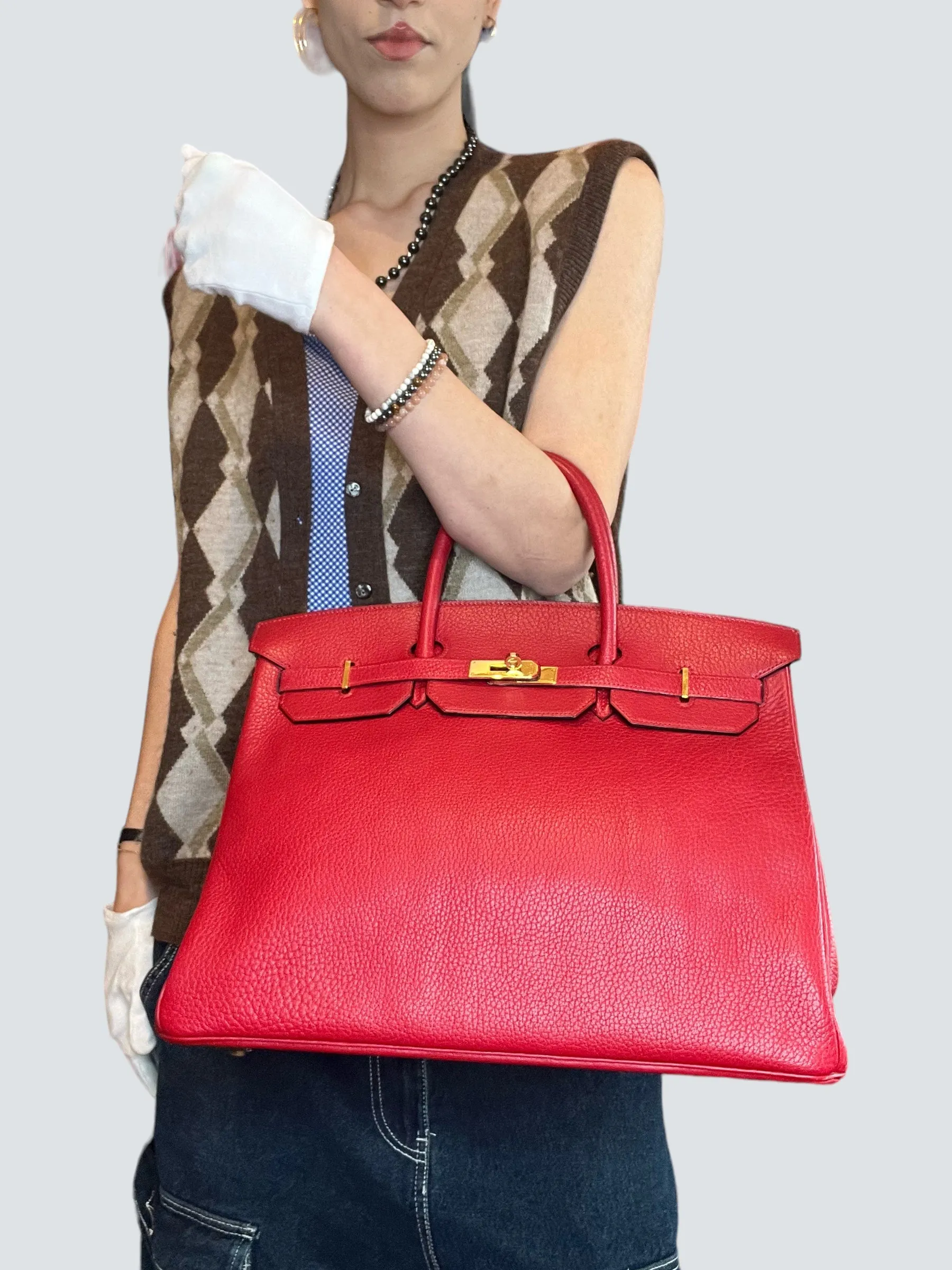 Hermès Red Togo Leather Birkin 40