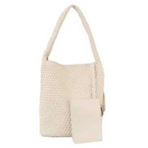 HOBO BRAIDED SOFT STRUCTURE - White Sand