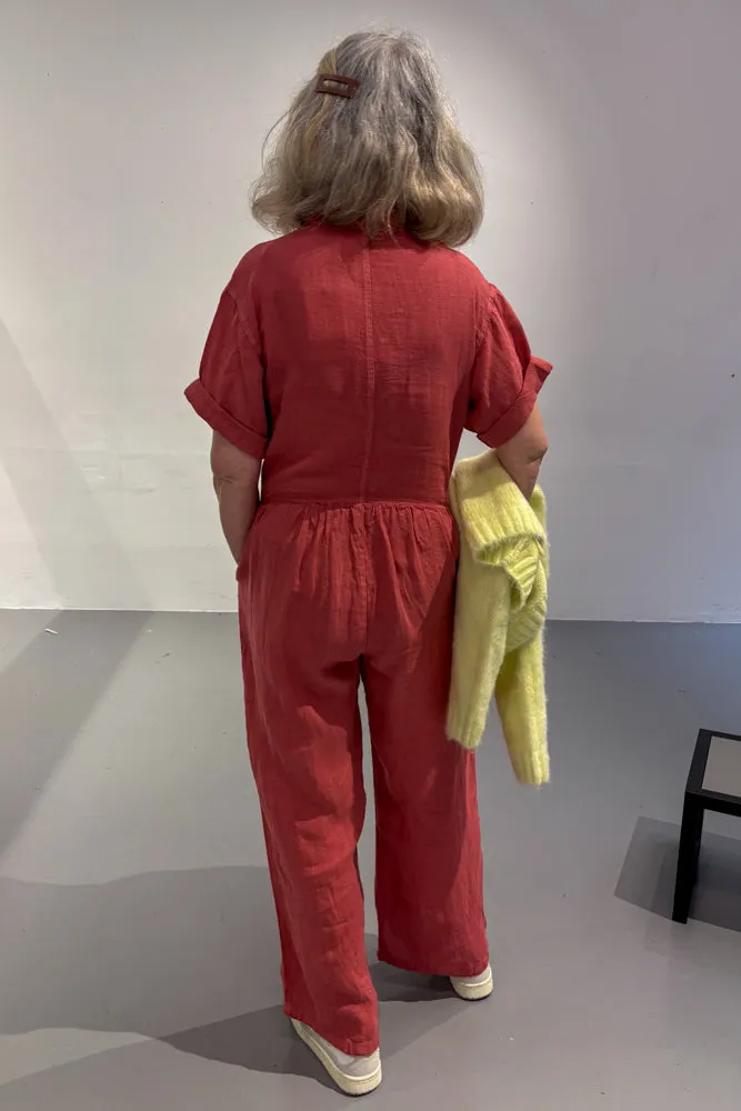 Indi & Cold Sandia Pink Jumpsuit