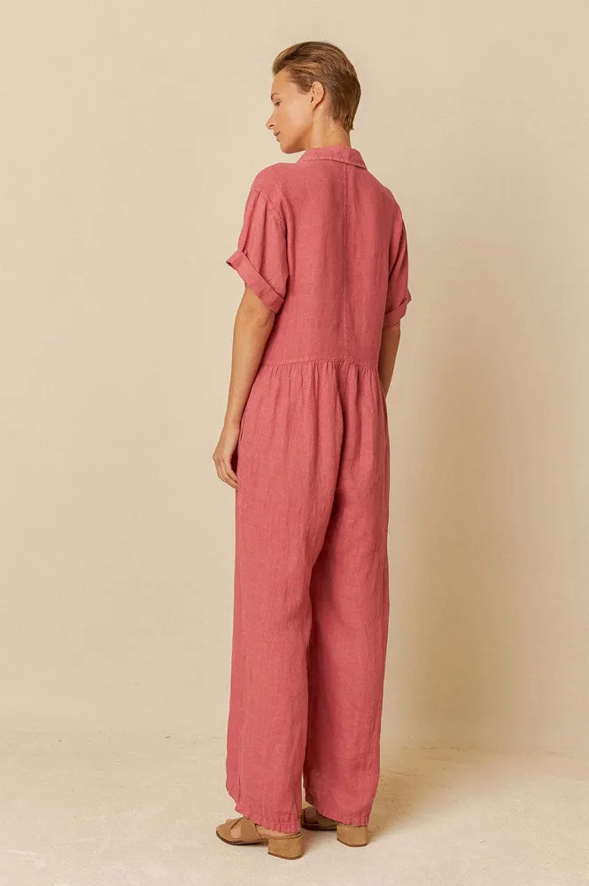 Indi & Cold Sandia Pink Jumpsuit