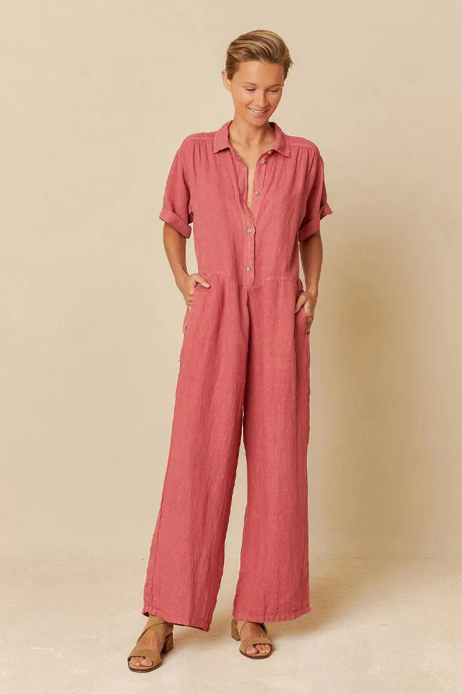 Indi & Cold Sandia Pink Jumpsuit
