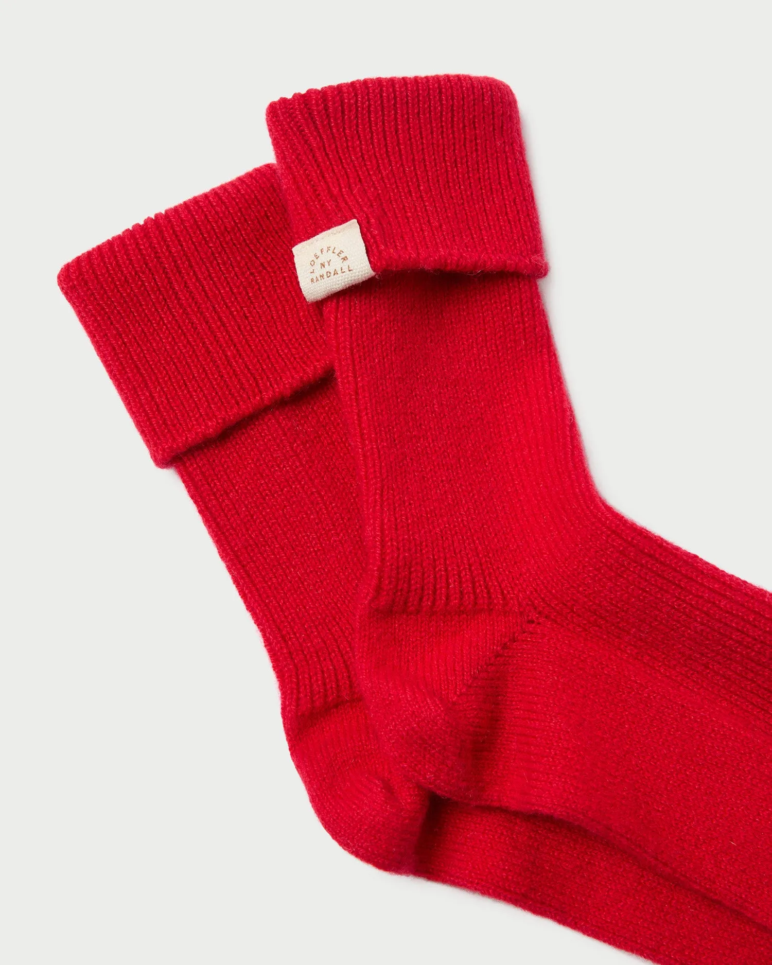 Irene Red Cashmere Socks