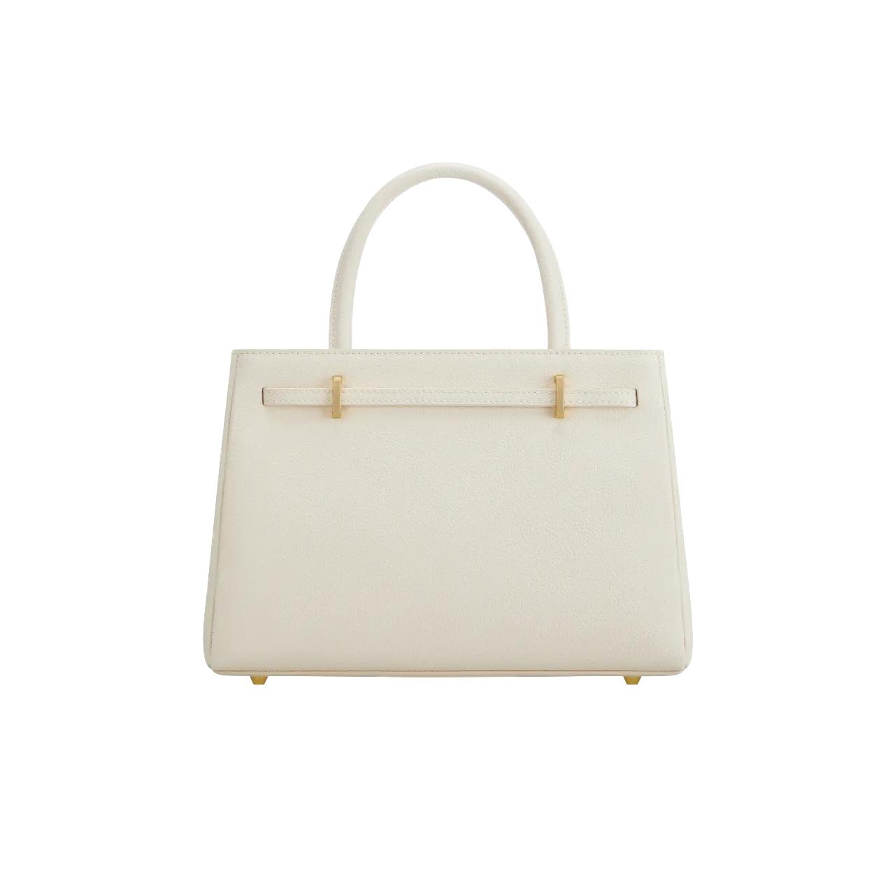Ivory Leather Book Tote Bag 25
