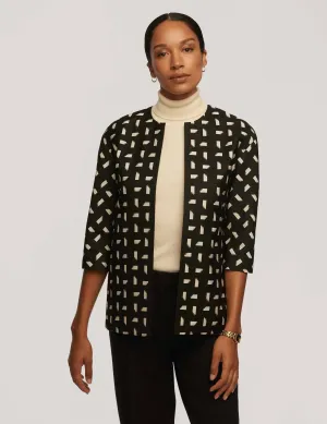 Jacquard Topper With Dropped Shoulder- Sale