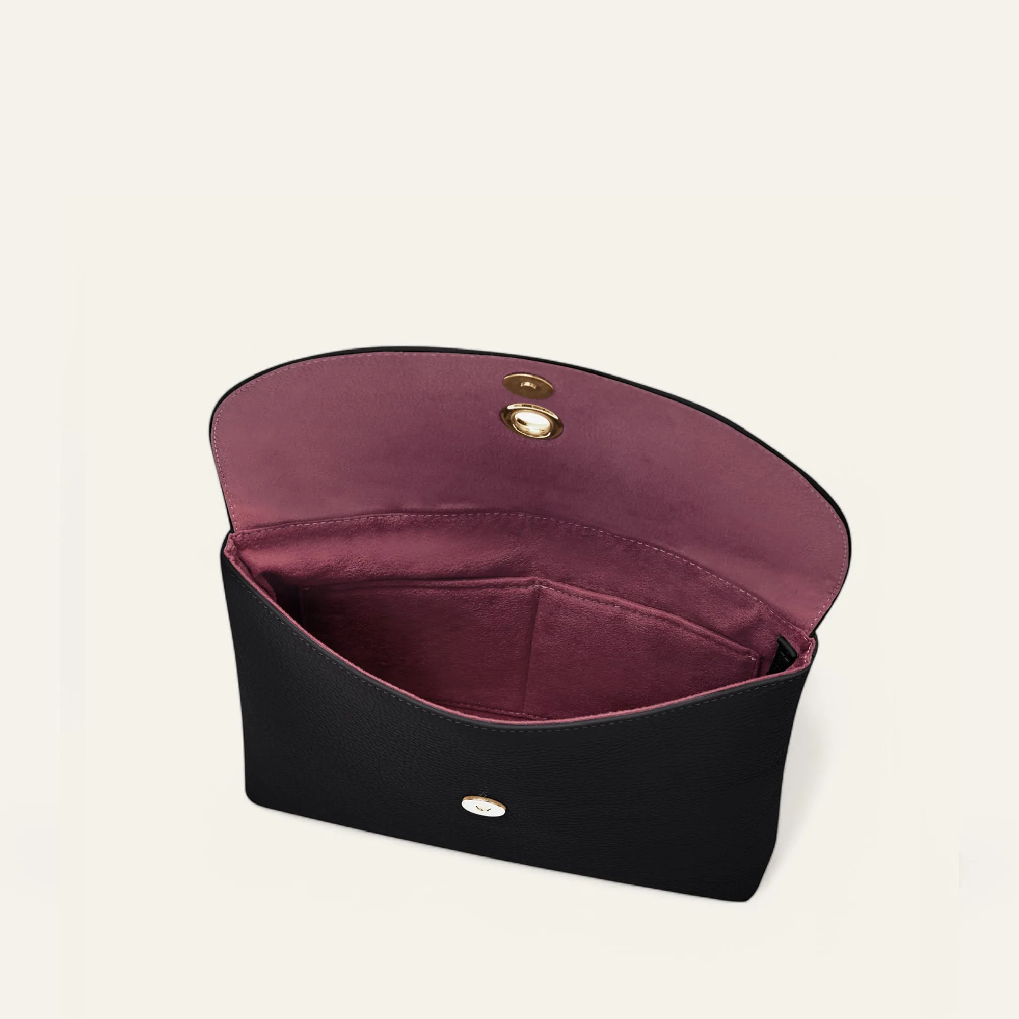Jasmine Crossbody | Black with Gold hardware