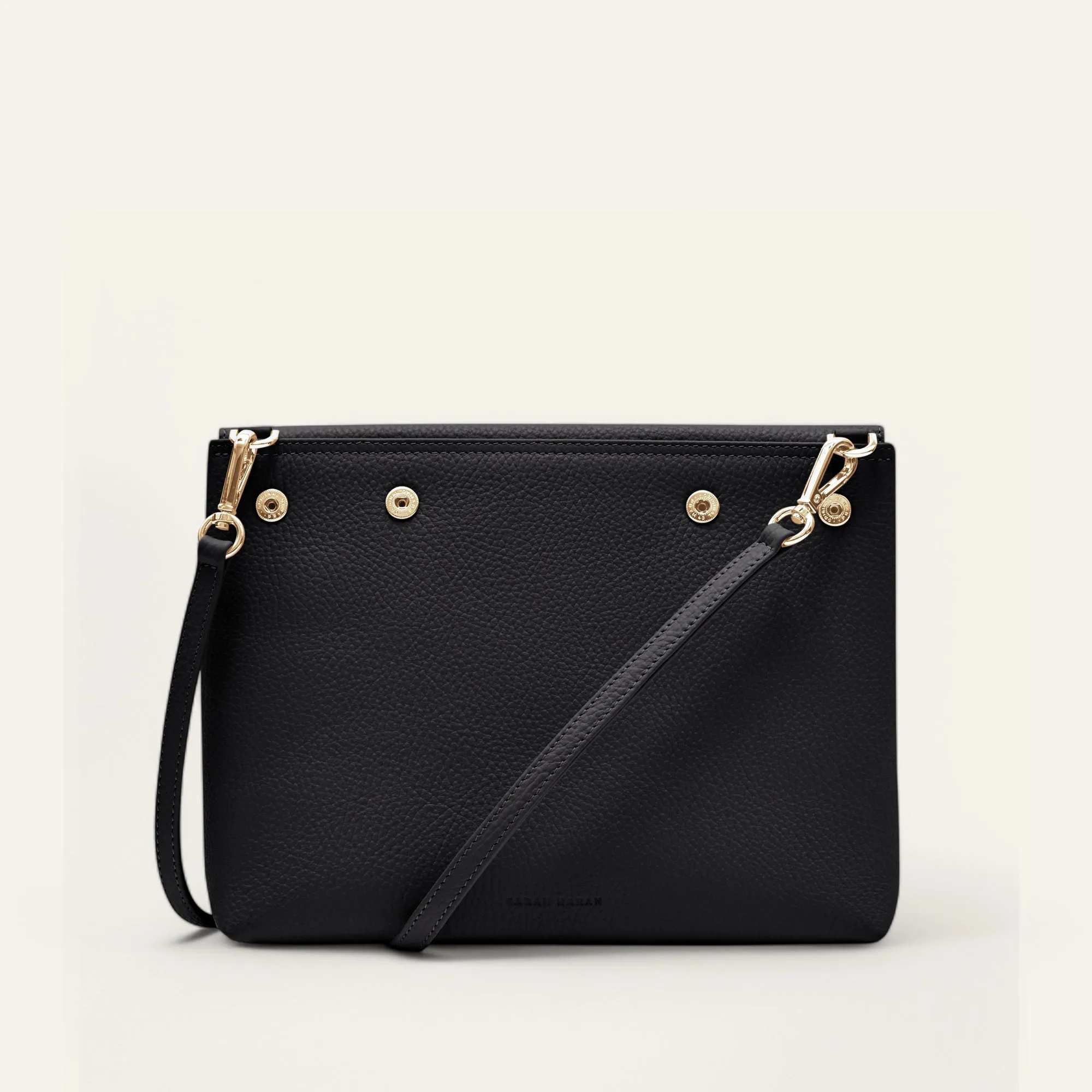 Jasmine Crossbody | Black with Gold hardware