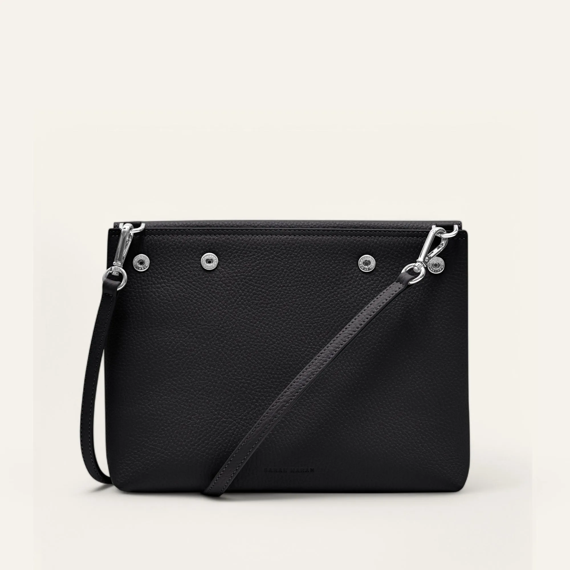 Jasmine Crossbody | Black with Silver hardware