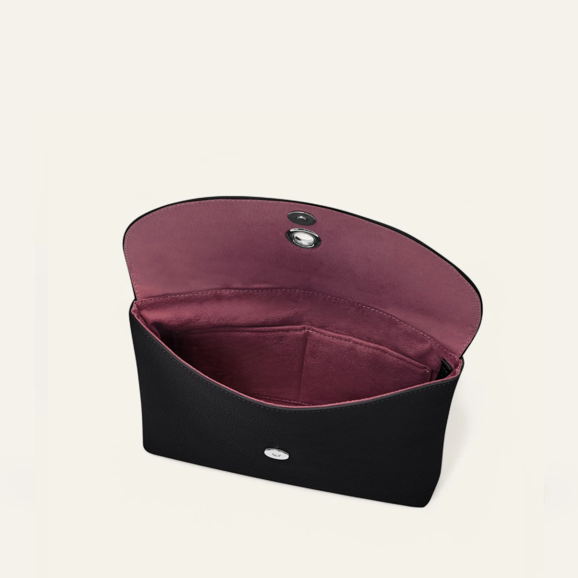 Jasmine Crossbody | Black with Silver hardware