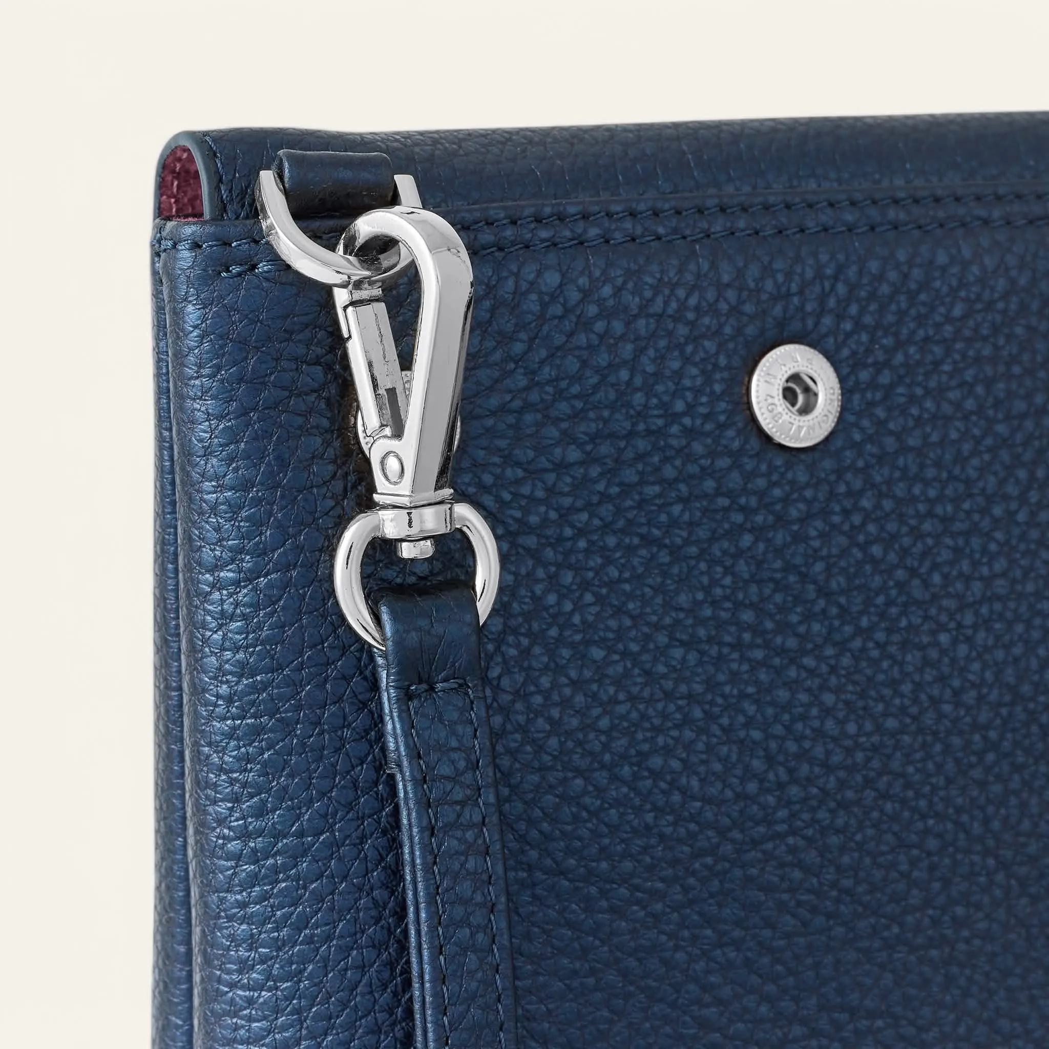 Jasmine Crossbody | Metallic Navy with Silver hardware