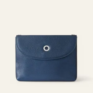Jasmine Crossbody | Metallic Navy with Silver hardware