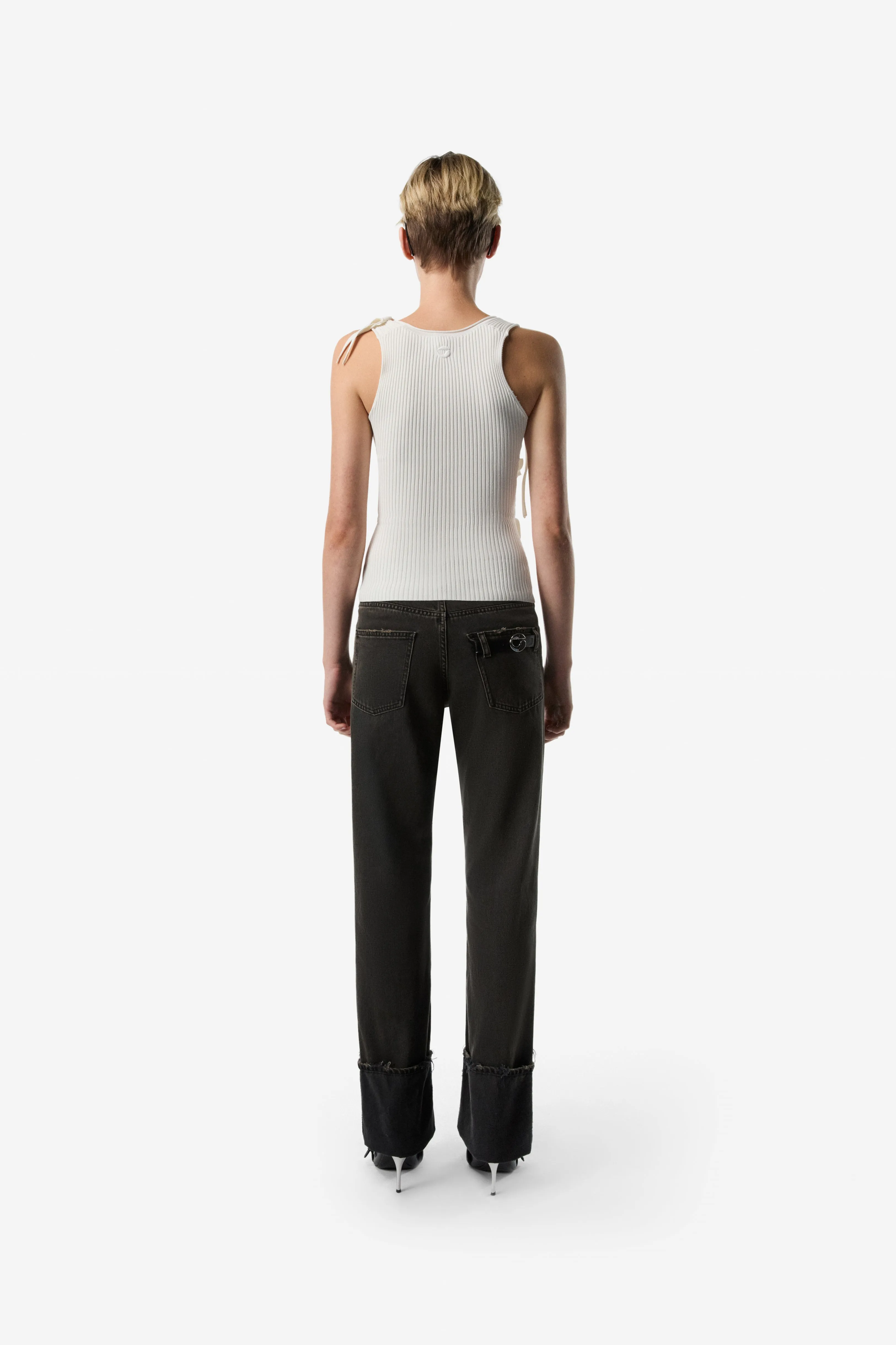 Knitted Ribbon Tank Top