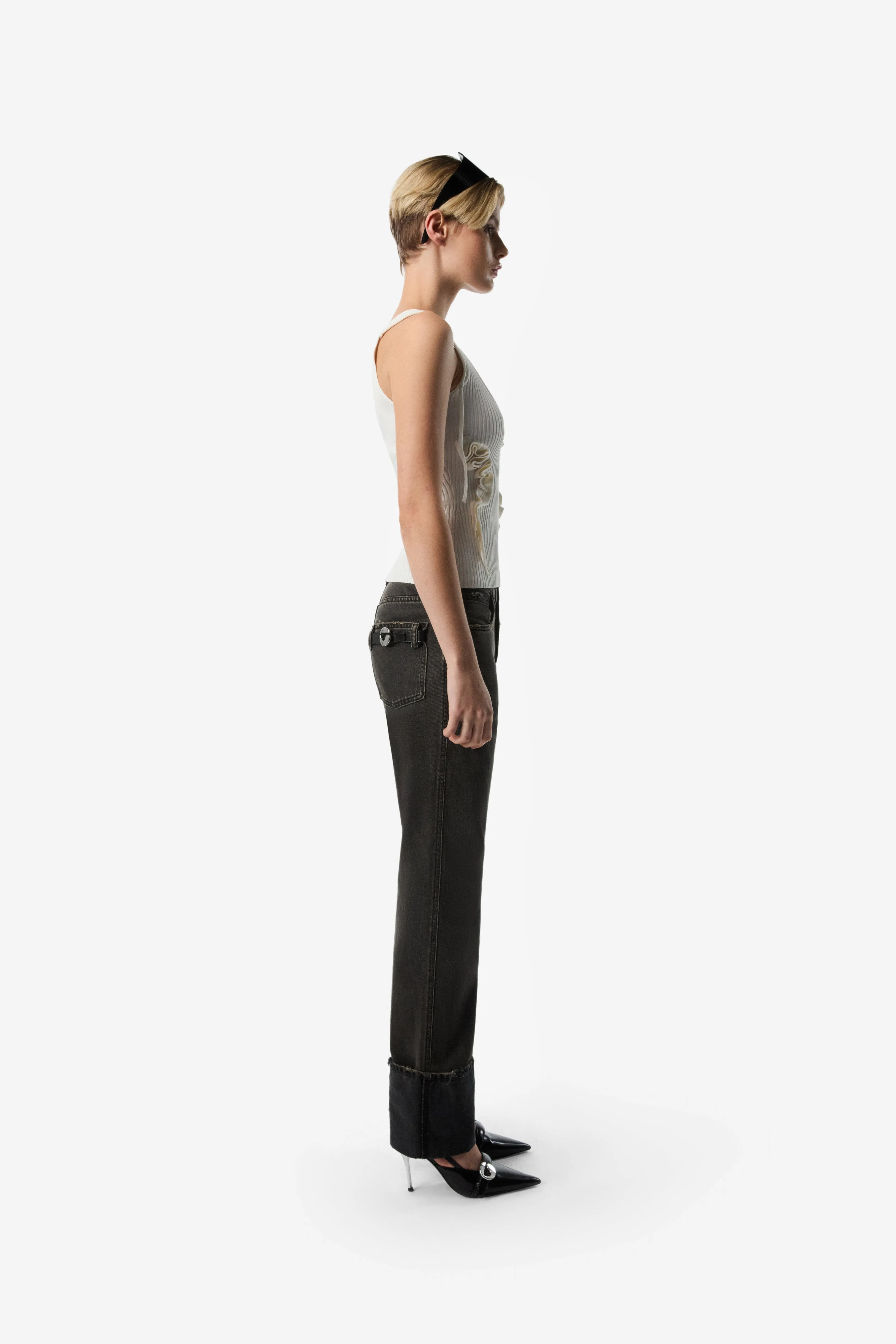 Knitted Ribbon Tank Top