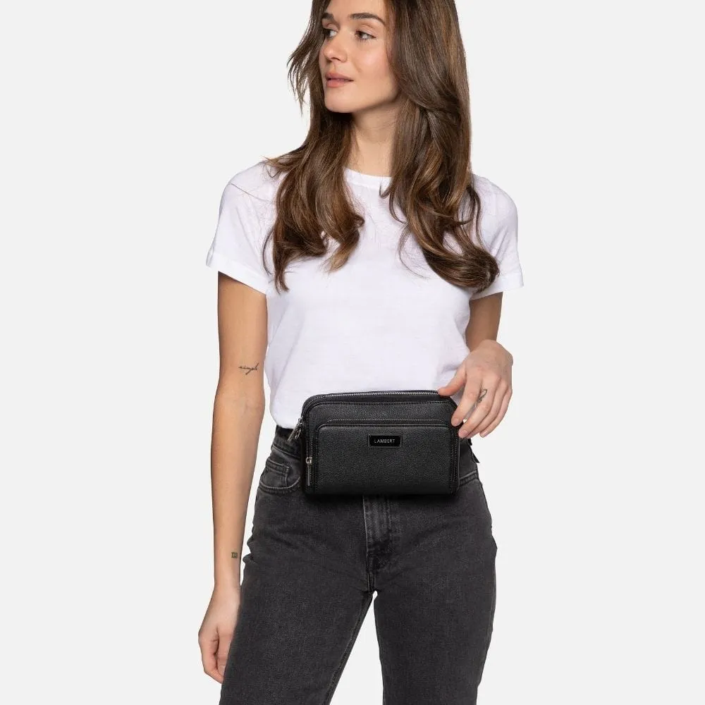 Le Ana - Sac à main 3-en-1 en cuir vegan recyclé noir