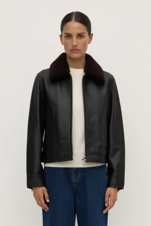Leather Bomber Jacket