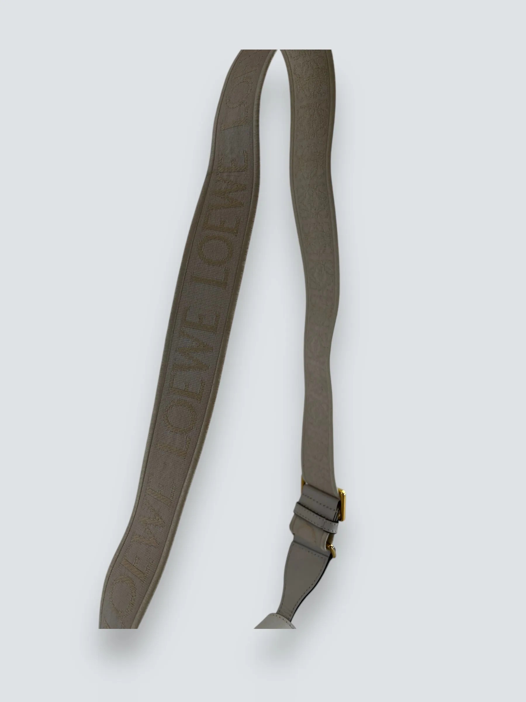 Loewe Cream & Tan Leather Mini Gate Belt Bag