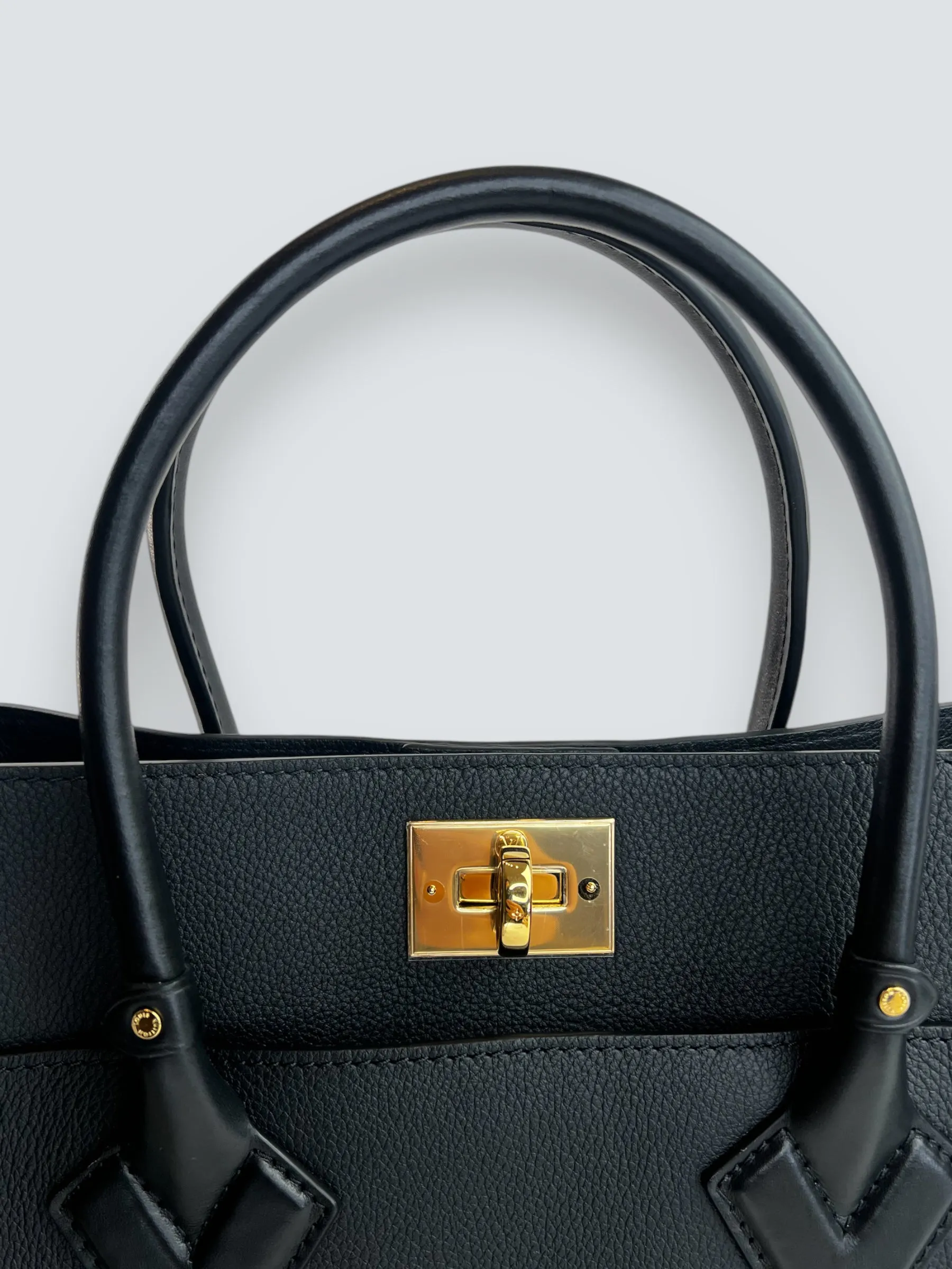 Louis Vuitton Black Leather On My Side GM Tote